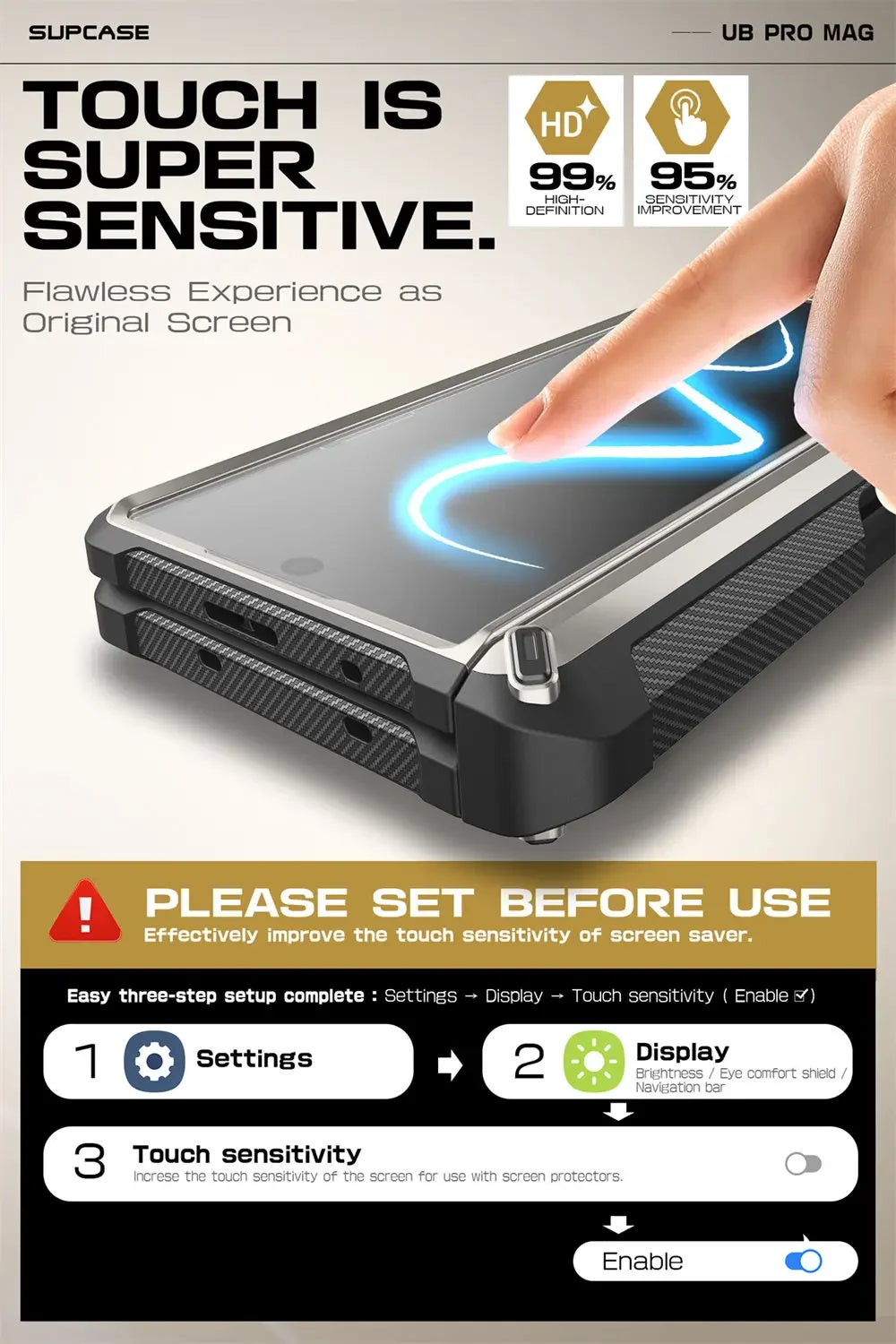 SUPCASE UB Pro Magnetic Rugged Shockproof Case for Samsung Galaxy Z Fold 6 - Heavy Duty Protection for Work, Outdoor & Travel