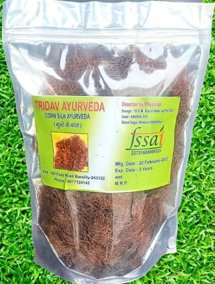TRIDEV AYURVEDA Corn Silk Powder 100g - Natural Diuretic & Hair Care Supplement for Detox, UTI Relief & Healthy Hair Growth | Perfect for Herbal Tea & Ayurvedic Remedies