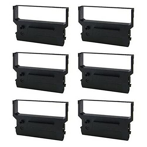 Verifone 900/950 Compatible Printer Ribbons - 6 Pack (Black/Red) - CRM-0023BR - Replacement POS Ribbons for Retail, Restaurants & Checkout Counters