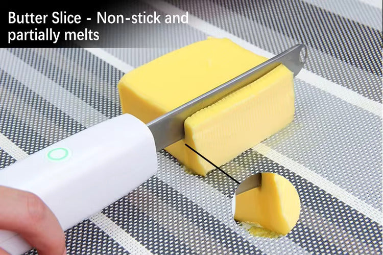 Self Heating Knife for Cooking - Instant Heating Electric Knife for Slicing Meat, Bread & Cheese - Perfect for Kitchen, Camping & Outdoor Cooking
