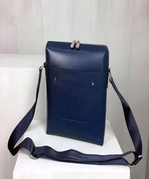 Authentic LV Pochette Grigori Cowhide Leather Crossbody Bag in Dark Blue - Perfect for Everyday Use, Travel & Special Occasions