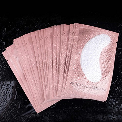 Zwellbe 100-Pair Pack Disposable Eyelash Extension Under Eye Pads - Pink Paper Patches for Lash Styling & Protection - Perfect for Salon Professionals & DIY Lash Extensions at Home