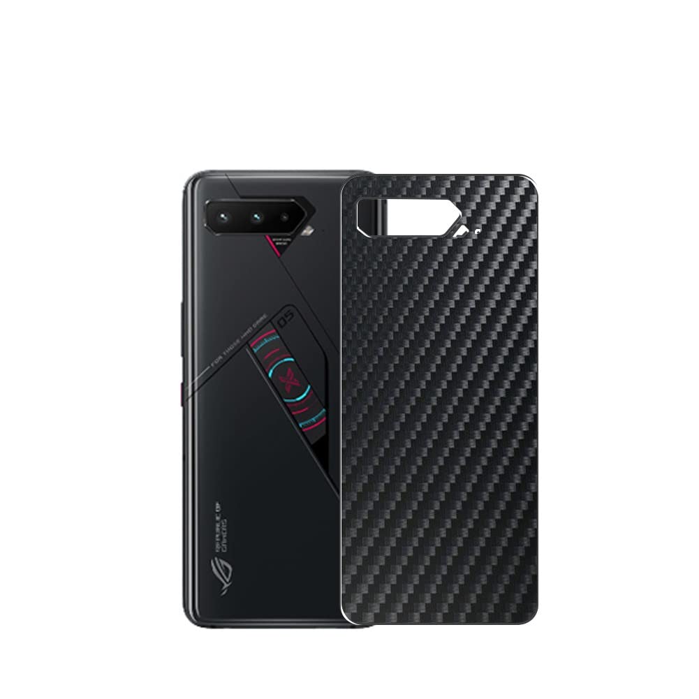 2 Pack ASUS ROG Phone 5s Pro ZS676KS Back Screen Protector - Carbon Black TPU Film Guard (Not Tempered Glass) | Scratch Protection for Gaming & Daily Use