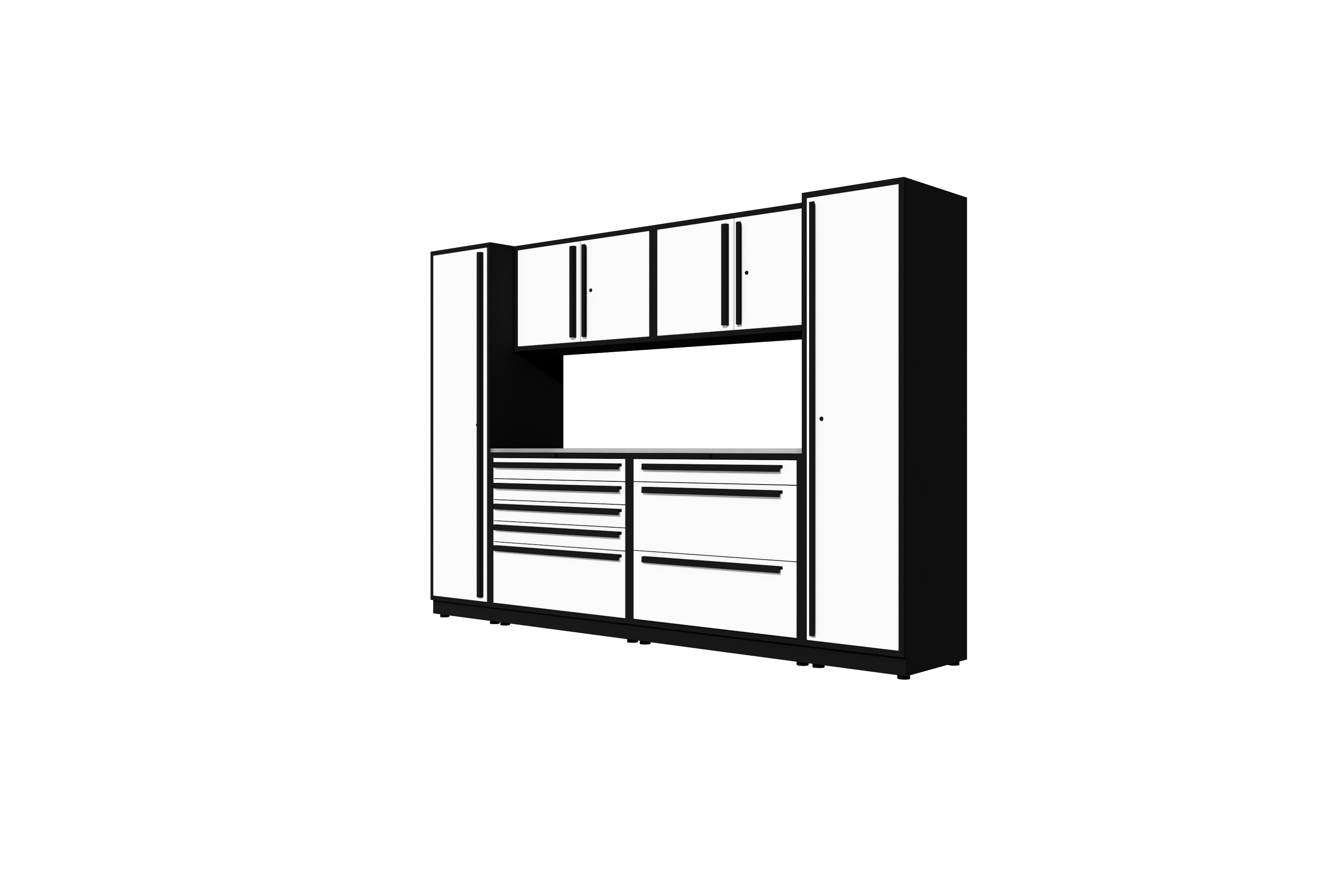 ProSlat Fusion Plus 120 Single Door Locker Preconfigured Array - Heavy Duty Garage Storage System for Tools & Equipment Organization