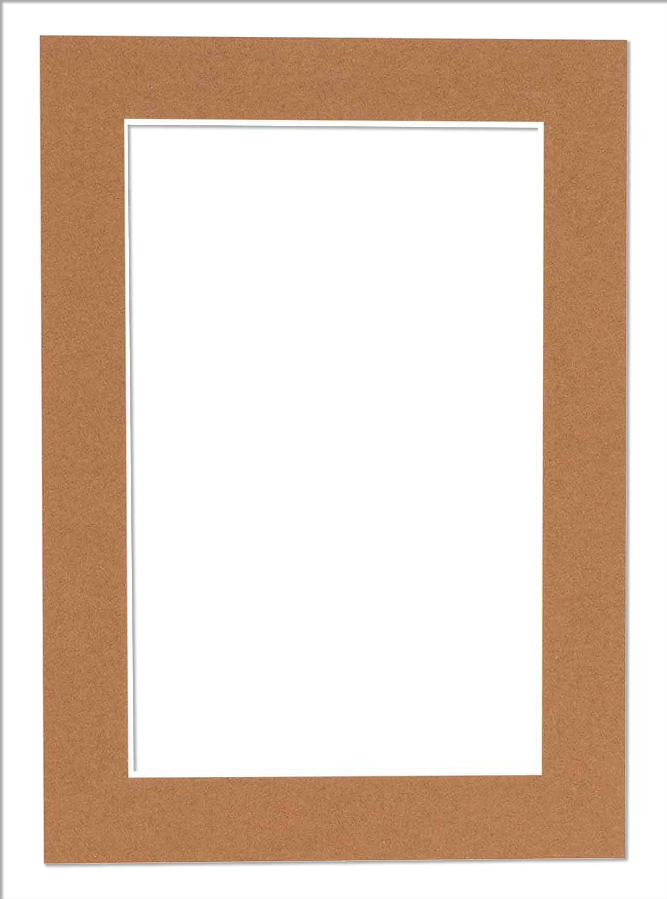 30x40 Acid-Free Aged Oak Brown Precut Matboard with Backing Board - Bevel Cut for 28x38 Photos - 4-Ply Thickness - Includes Crystal Clear Self-Seal Photo Mat Bag - Perfect for Picture Framing, Art Displays, and Home Decor
