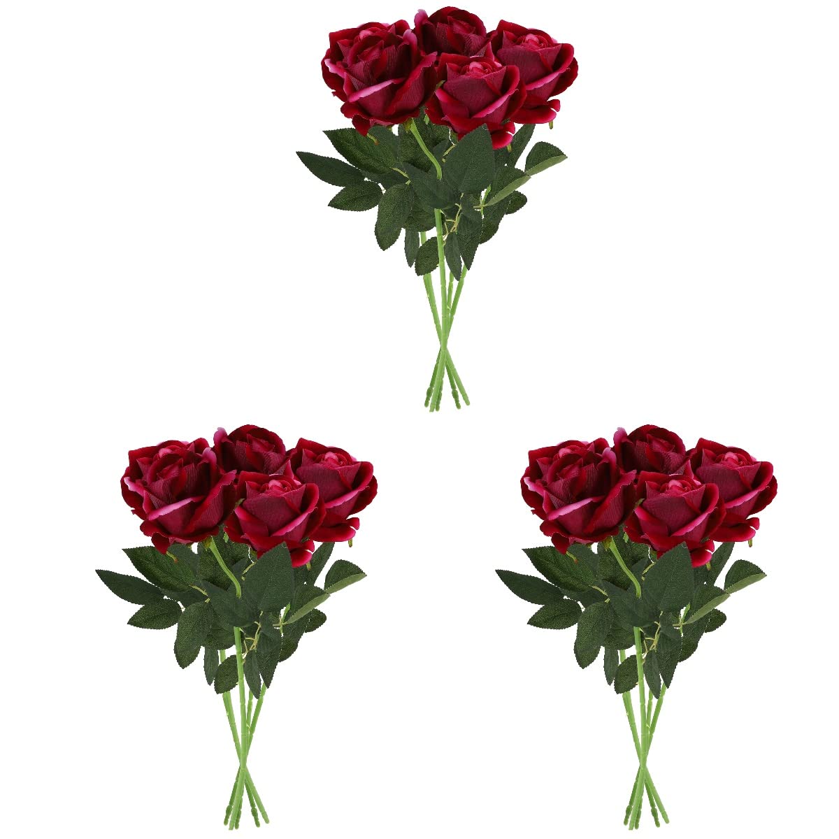 DOITOOL 15 Pcs Artificial Silk Roses - Realistic Fake Flowers for Home Decor, Wedding Centerpieces, Table Arrangements & Party Decorations - Long Lasting Floral Decor for Living Room, Bedroom, Office & Events