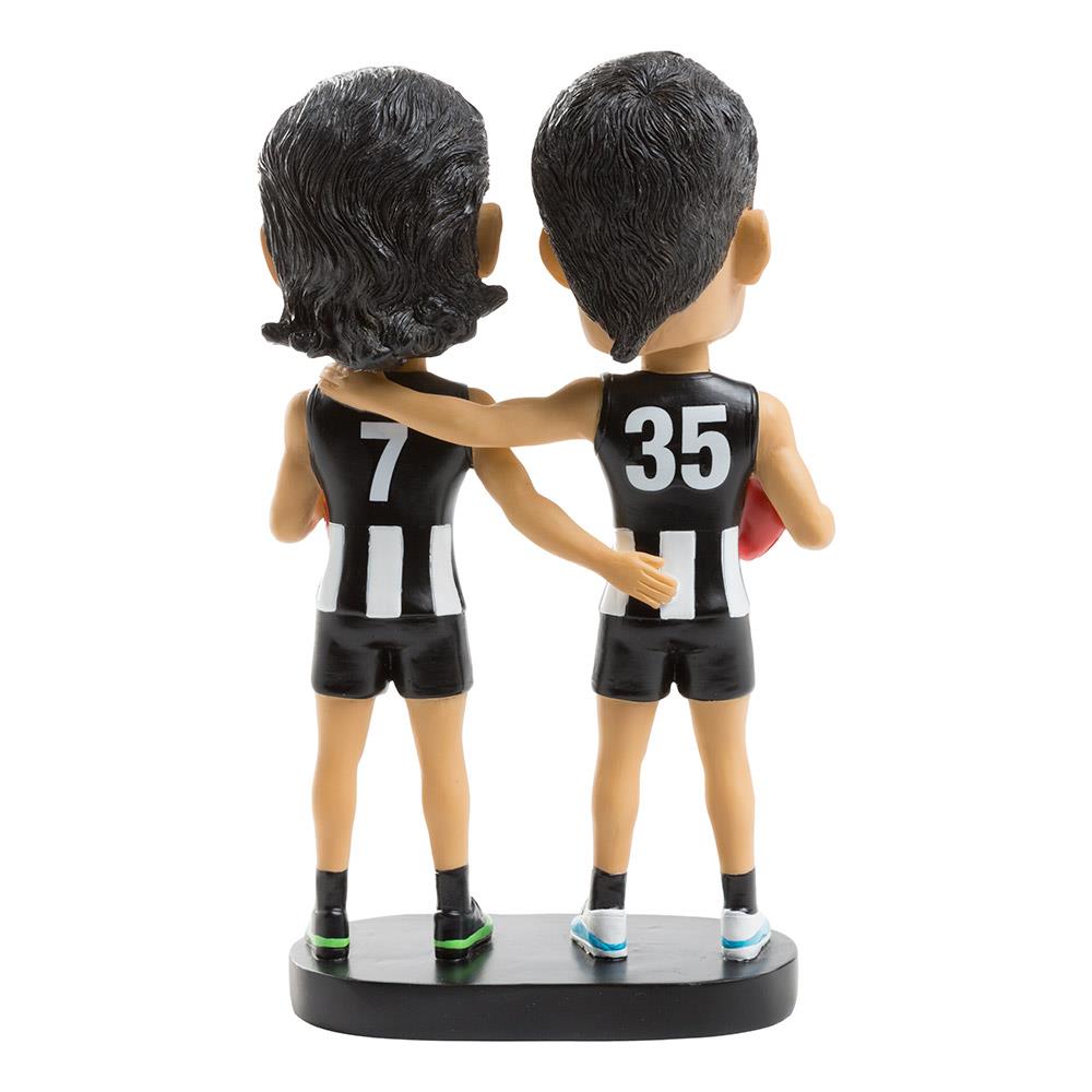 AFL Collingwood Magpies Daicos Brothers Bobblehead - Official AFL Collectible for Fans & Sports Memorabilia Enthusiasts - Perfect for Home Decor, Office Display & Sports Gifts