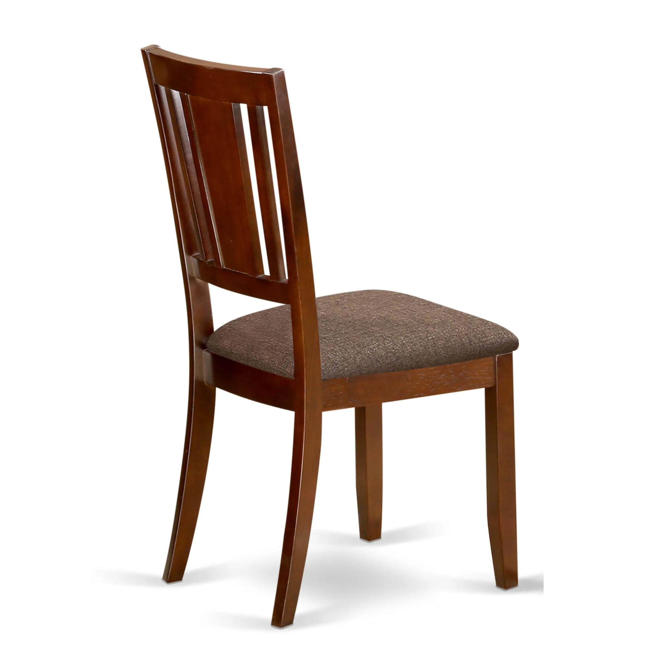 East West Furniture AMDU3-MAH-C 3-Piece Round Dining Set with Pedestal Table & 2 Linen Fabric Chairs, 36x36 Inch, Mahogany - Perfect for Small Kitchen, Breakfast Nook or Cozy Apartment Dining Area