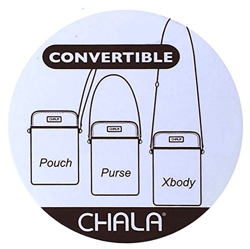 CHALA Women's Crossbody Phone Purse - PU Leather & Canvas Adjustable Strap Handbag for iPhone, Wallet & Essentials | Perfect for Travel, Shopping & Daily Use