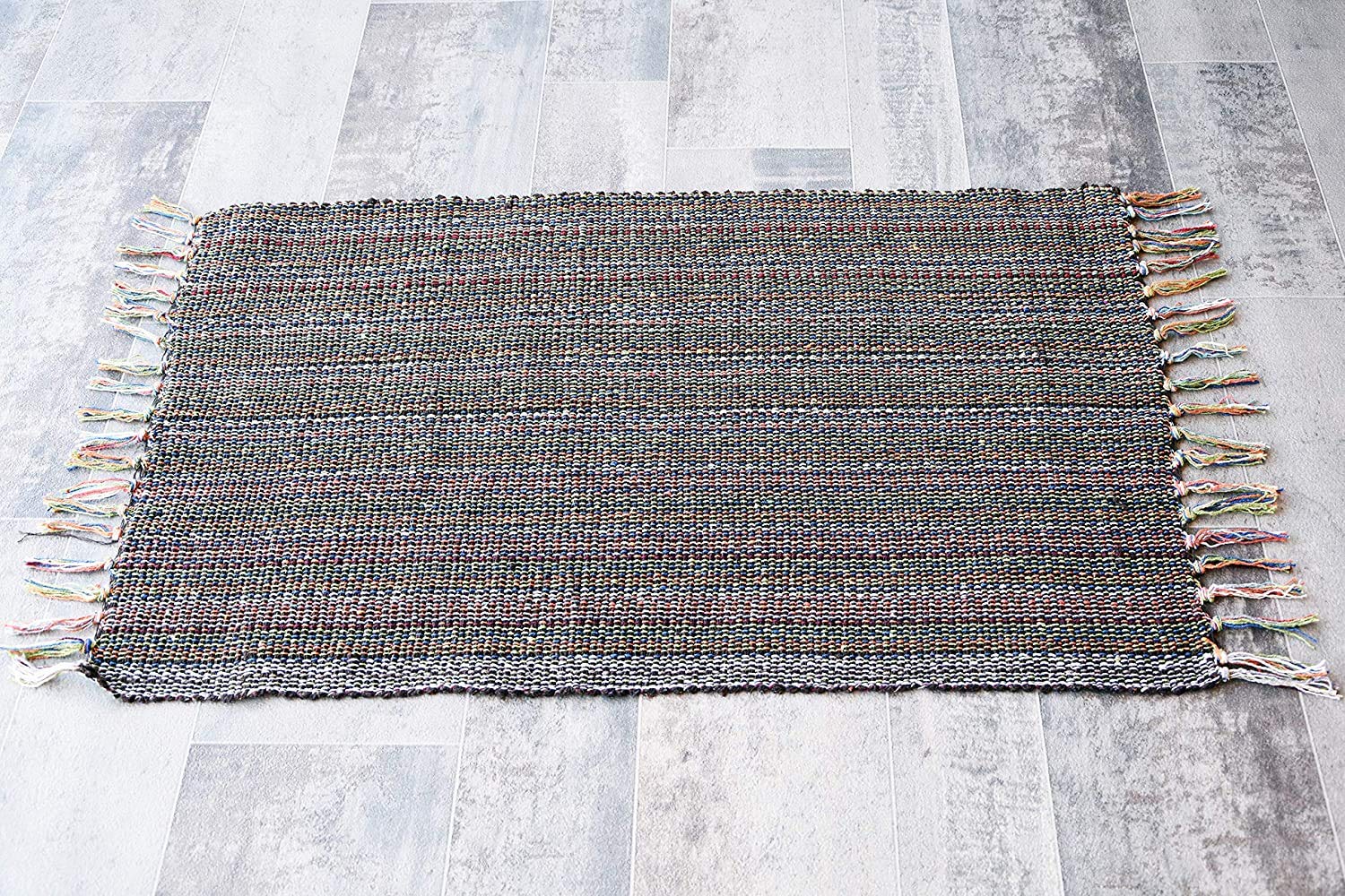 Premium Brown 2x3' Door Mat Rug (Set of 2) - Hand Woven Cotton Entryway & Kitchen Rugs - Reversible, Machine Washable, Non-Slip - Perfect for Home, Office, and Outdoor Use - 2'x3' (AR-DR24360150BR)