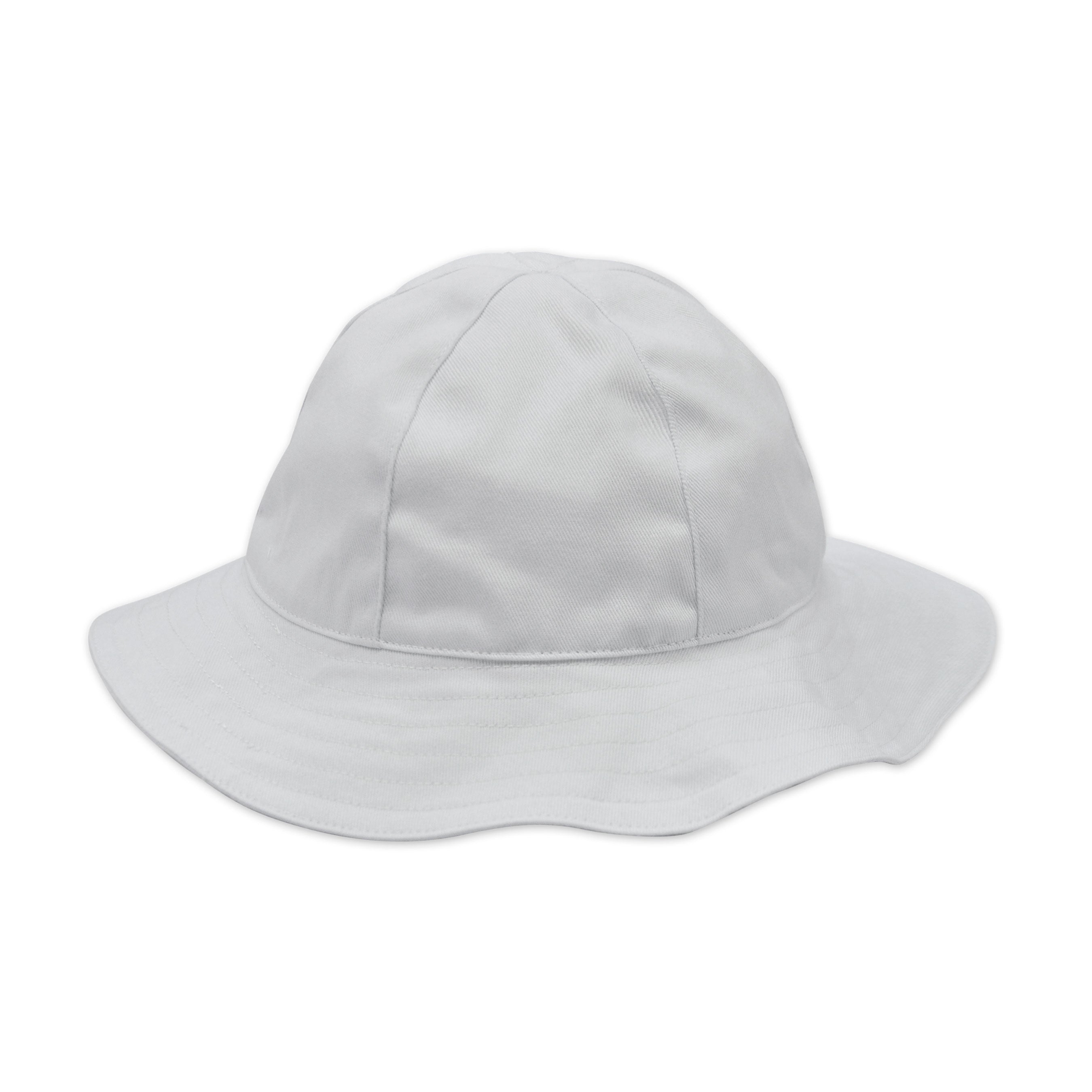 Baby Sun Hat for Infants & Toddlers - White Cotton Twill UV Protection - Perfect for Beach, Park & Outdoor Activities