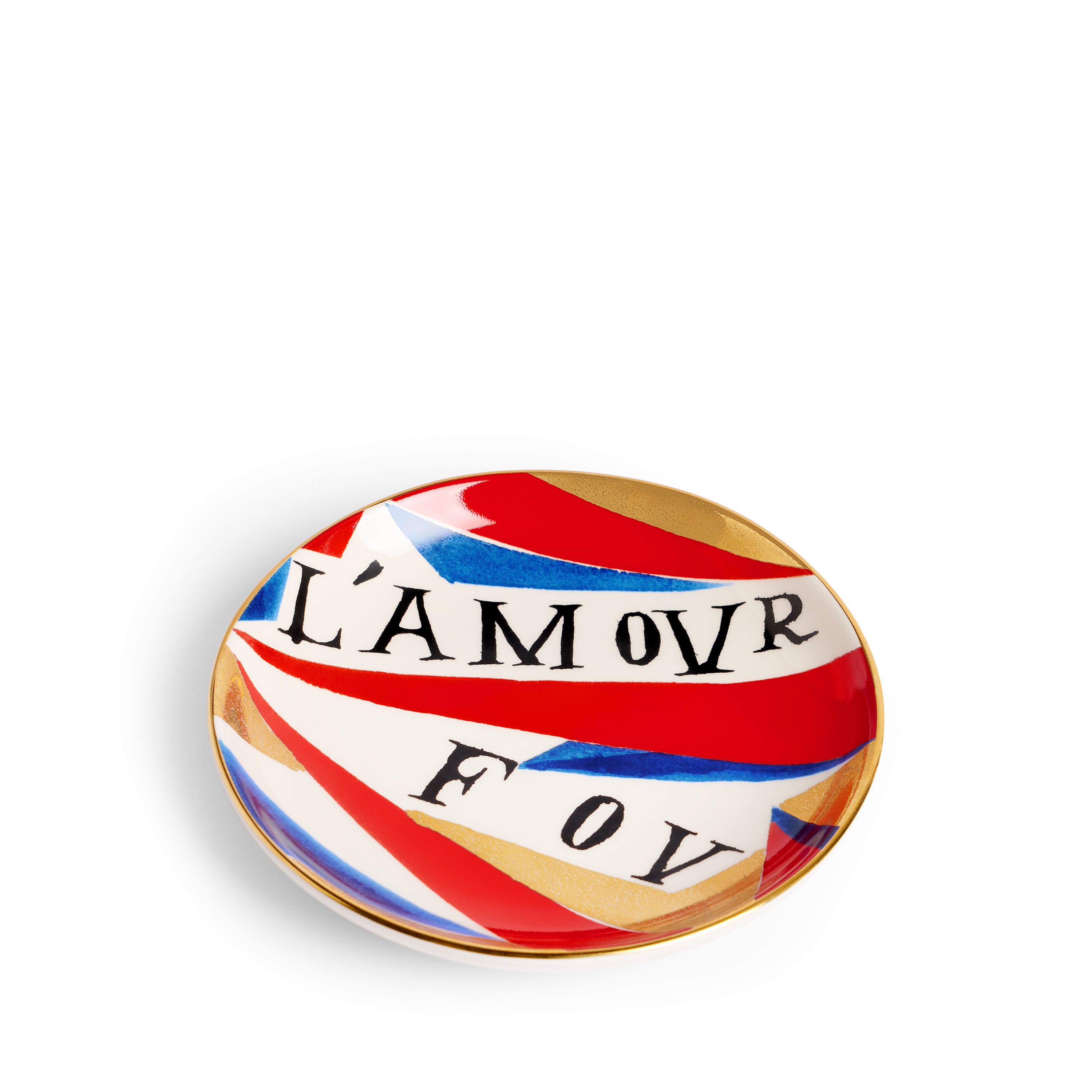 Ruan Hoffmann L'Amour Fou Decorative Ceramic Plate - Handcrafted Art Plate for Dining, Wall Decor & Gift Giving - Perfect for Home Decor, Wedding Present & Art Collection