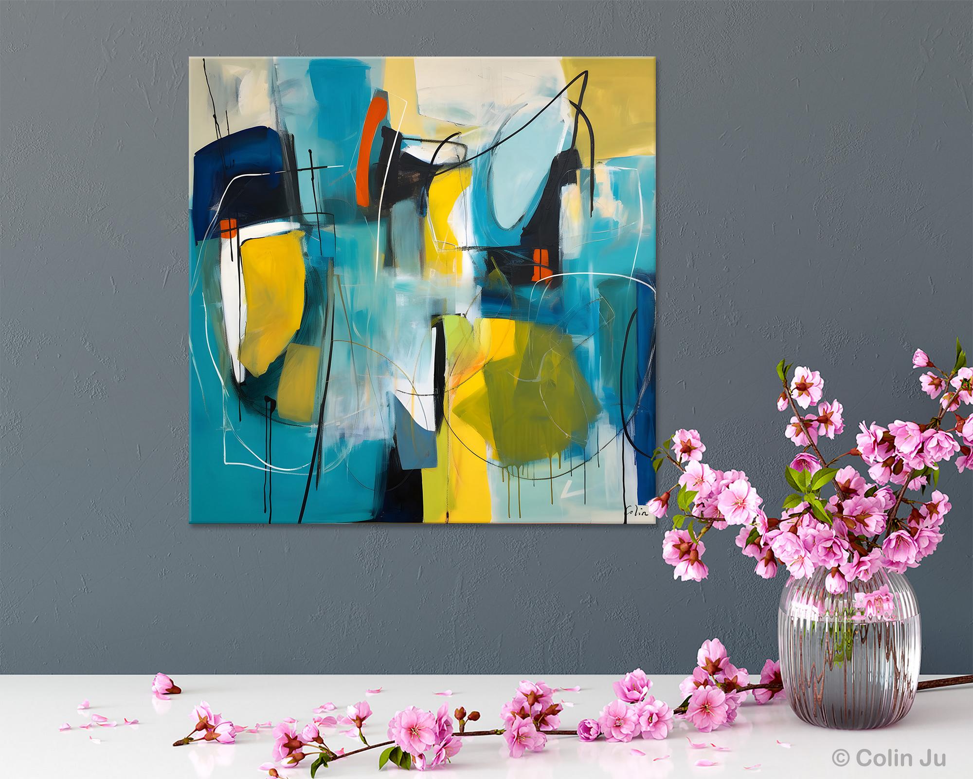 Extra Large Contemporary Abstract Acrylic Painting - Modern Canvas Wall Art for Living Room Decor | Original Handmade Artwork for Home & Office