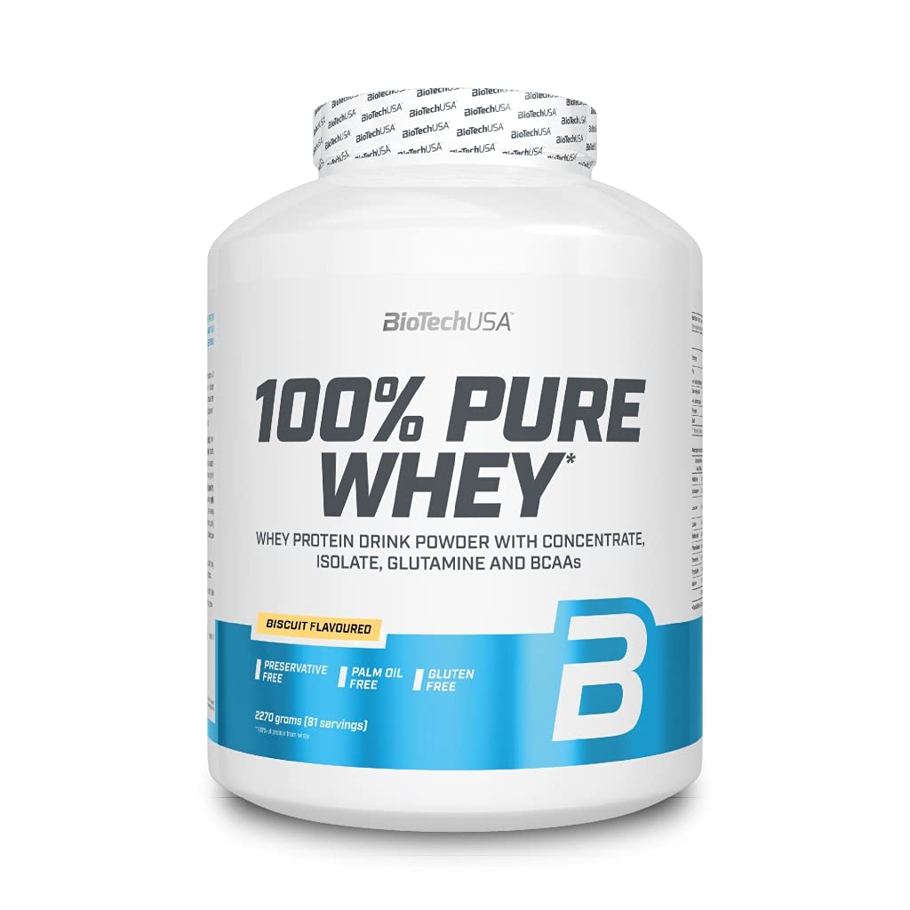 100% Pure Whey Protein Powder Cookies & Cream Flavor - 5lb (2270g) for Muscle Recovery & Post-Workout Nutrition | Ideal for Gym, Fitness & Bodybuilding