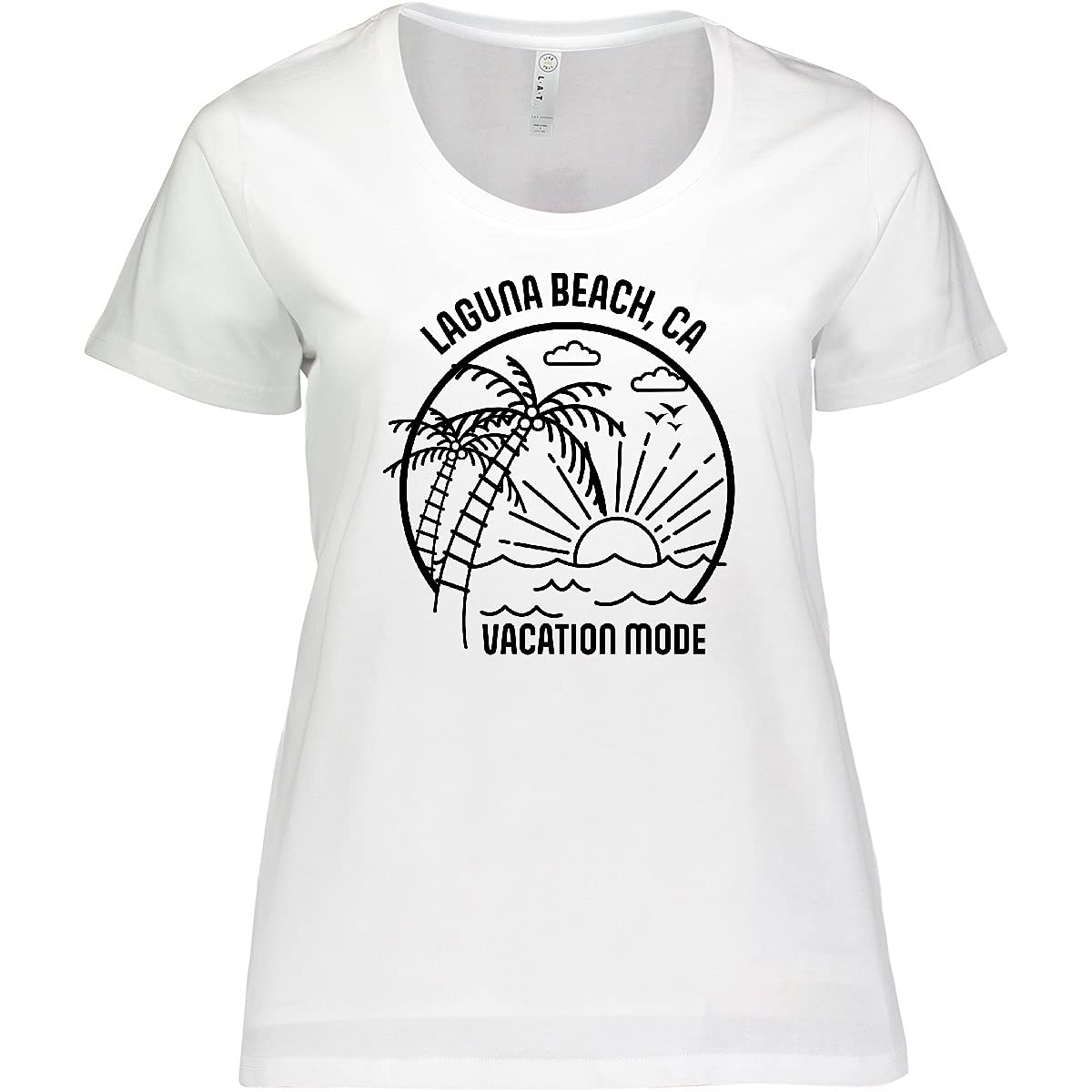 Inktastic Summer Vacation Mode Laguna Beach California Women's Plus Size T-Shirt - Comfortable Casual Tee for Beach Outings & Summer Travel