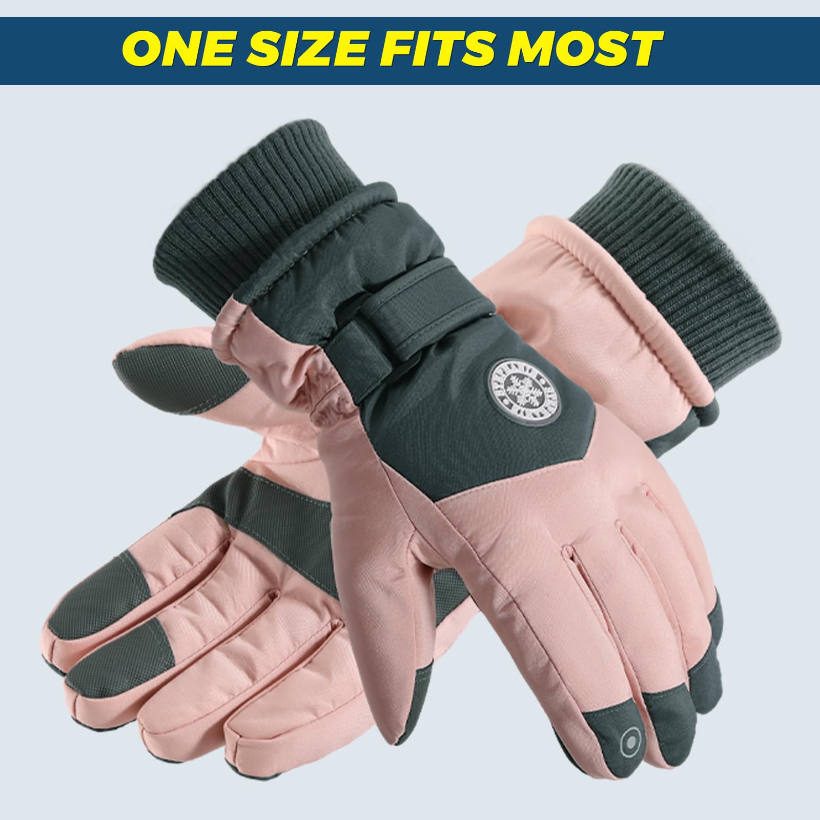 DOFOWORK Waterproof Ski Gloves for Men & Women - Thermal Winter Snowboard Gloves with Breathable Technology for Cold Weather | Perfect for Skiing, Snowboarding & Outdoor Winter Activities