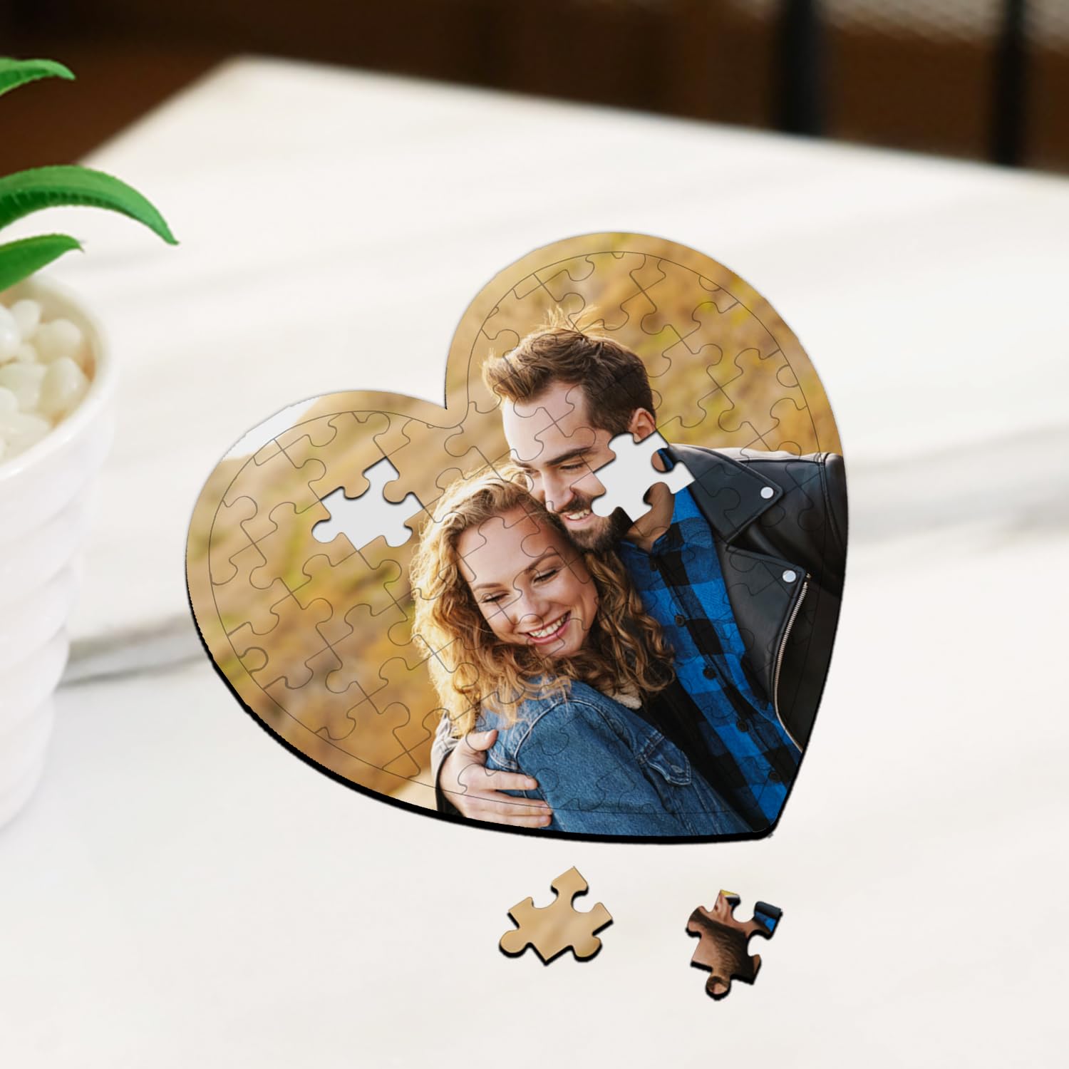 Personalized Heart Shaped Photo Puzzle for Kids - Custom Picture Jigsaw Gift for Birthdays, Valentine's Day & Family Keepsakes | Perfect for Memory Gifts, Nursery Decor & Educational Playtime