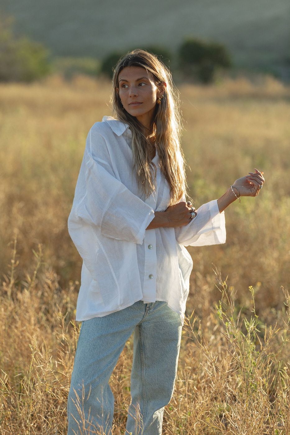 Sea Breeze Washed Linen Top for Women - Soft & Breathable Summer Blouse - Perfect for Beach Vacations, Casual Outings & Boho Style