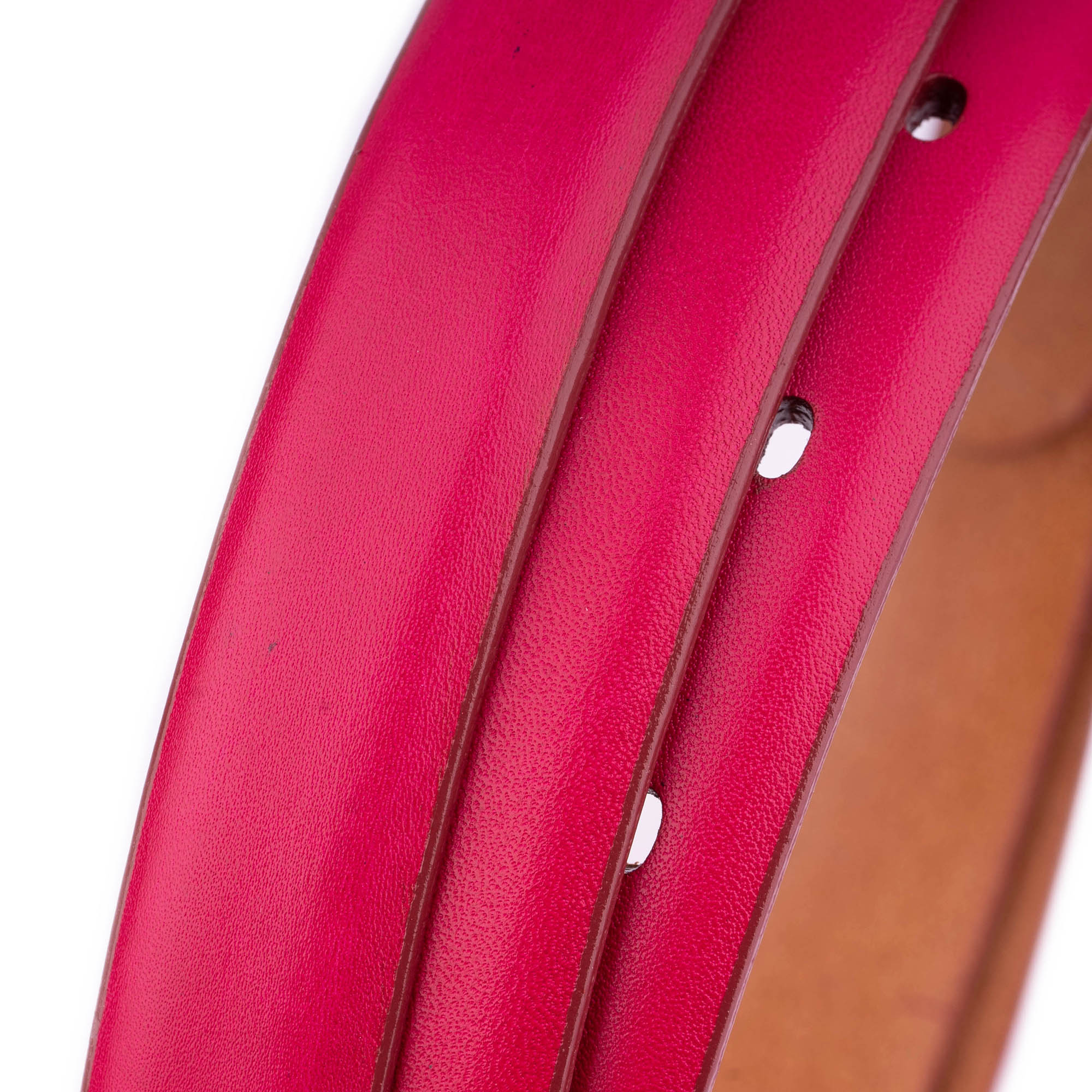 Cartier Women's Replacement Belt Strap - Fuchsia Pink Genuine Leather with Pre-Made Holes | Fashion Accessory for Watches, Handbags & Outfit Matching