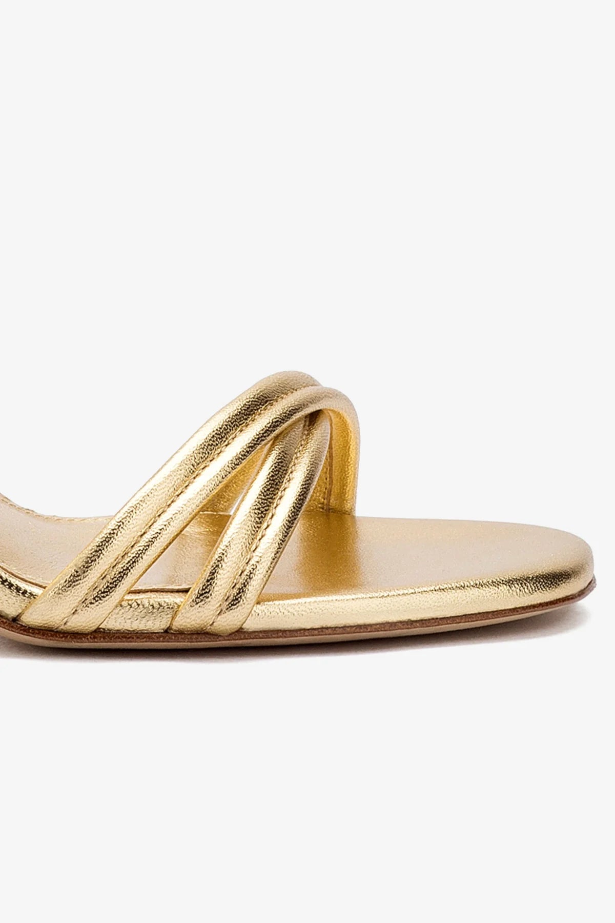 Annie Gold Metallic Leather Sandals - Women's Fashion Shoes for Summer, Beach, and Casual Outings