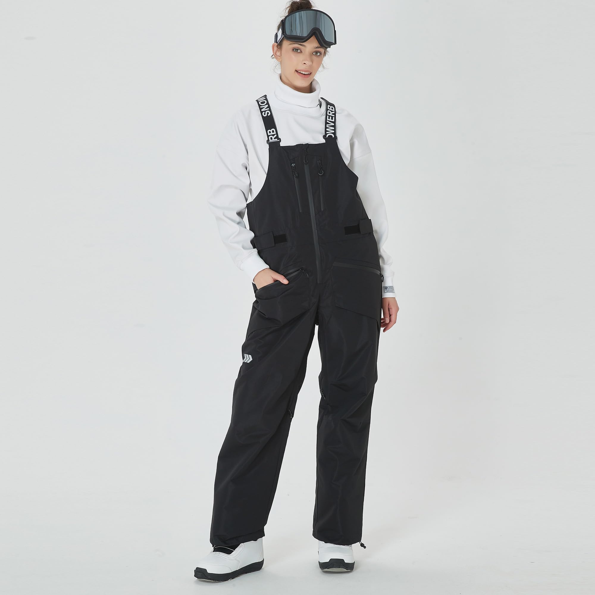 Waterproof Adjustable Snow Overalls for Skiing & Snowboarding - Winter Sports Bib Pants with Mountain Baggy Design | Outdoor Research Streetwear for Men & Women
