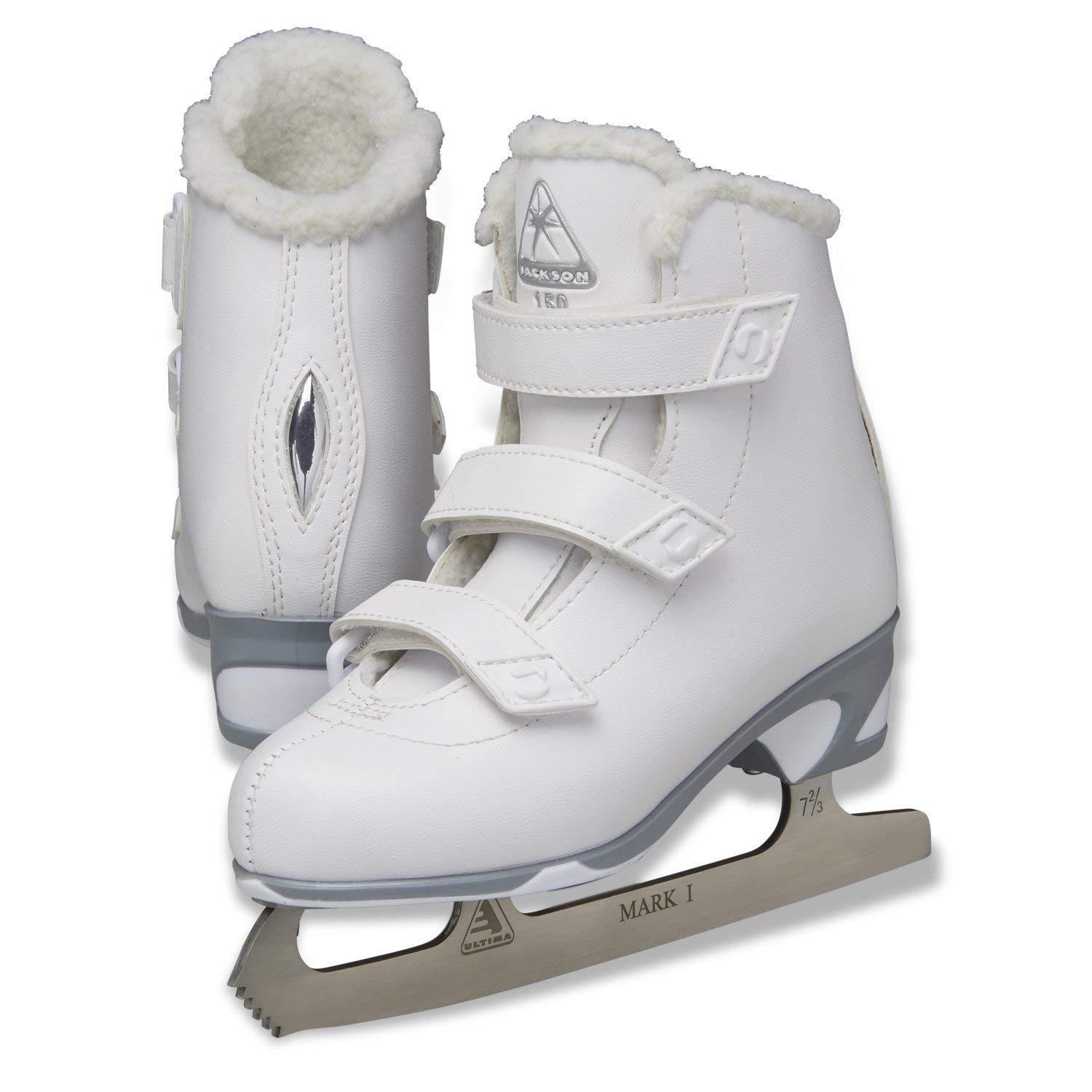 Jackson Ultima Finesse Girls Figure Skates with Velcro Closure - Perfect for Beginners & Recreational Ice Skating