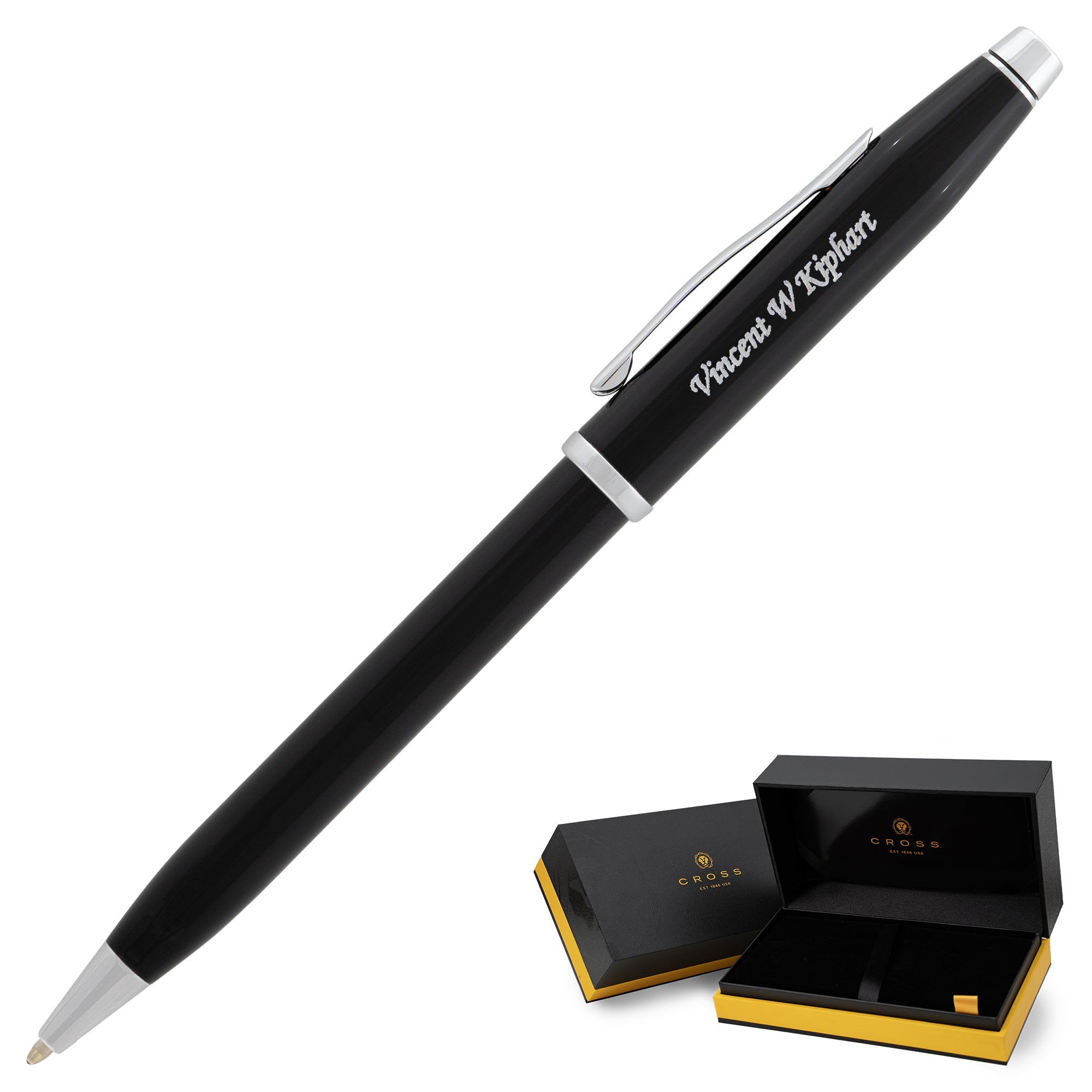 Cross Century II Black & Chrome Ballpoint Pen - Premium Writing Instrument for Business, Gifts & Everyday Use - Smooth Ink Flow for Professional Documents, Signatures & Note Taking