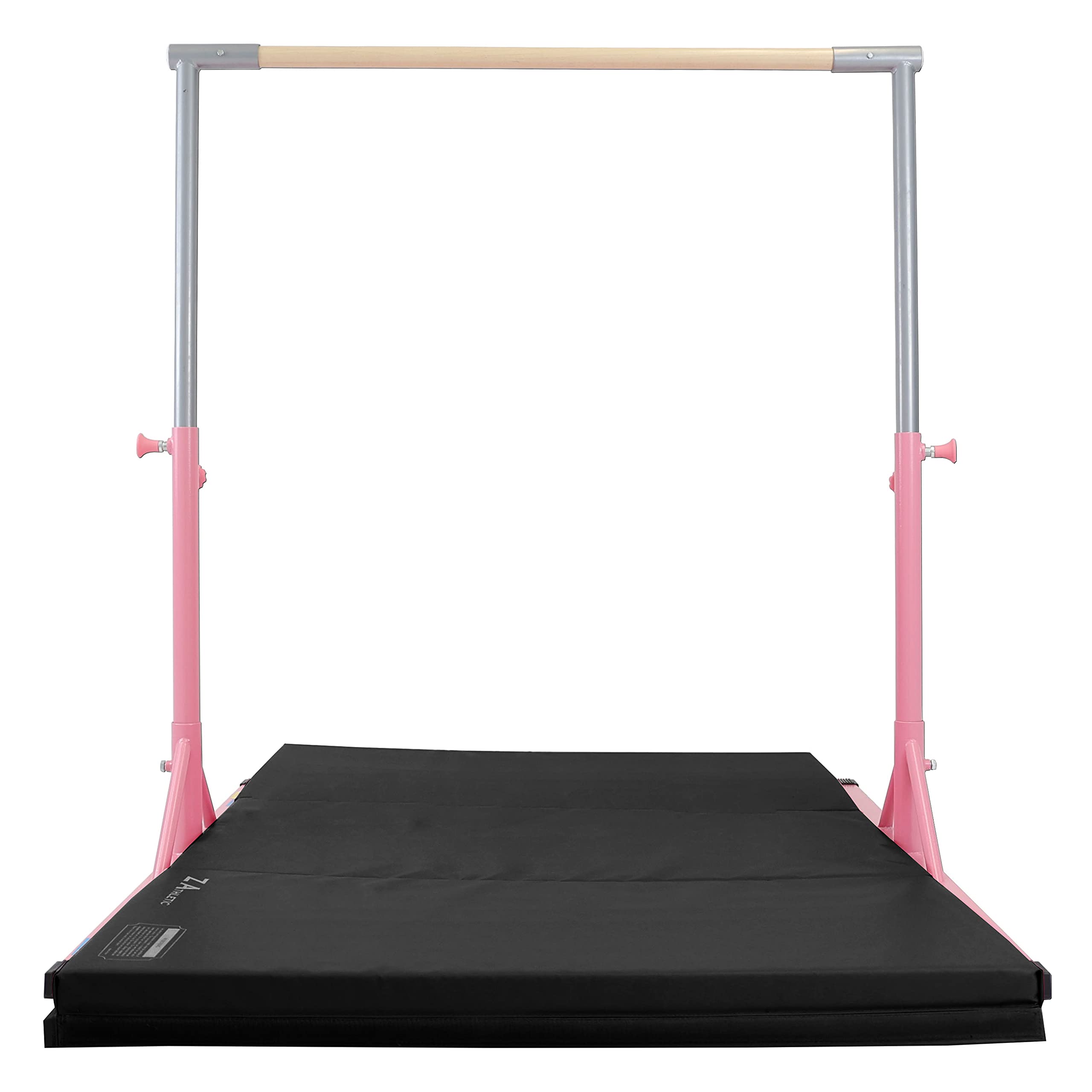 Z ATHLETIC Kip Bar and Folding Gymnastics Mat for Home Gym - Adjustable Training Equipment for Kids & Adults - Perfect for Gymnastics Practice, Strength Training, and Fitness Workouts