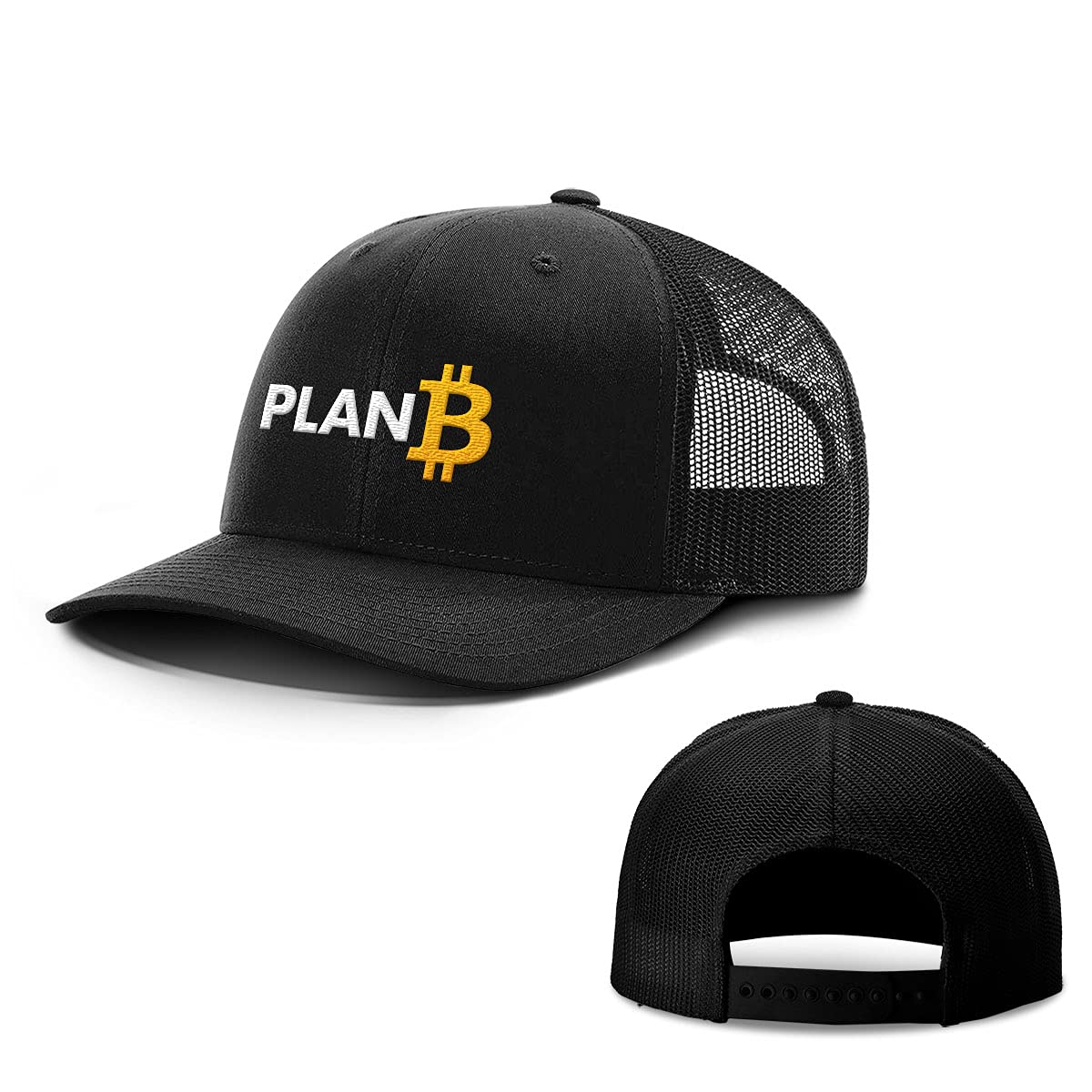 Plan B Bitcoin Mesh Baseball Cap for Men - Breathable Adjustable Snapback Hat with Mesh Back - Perfect for Casual Wear, Outdoor Sports & Street Fashion