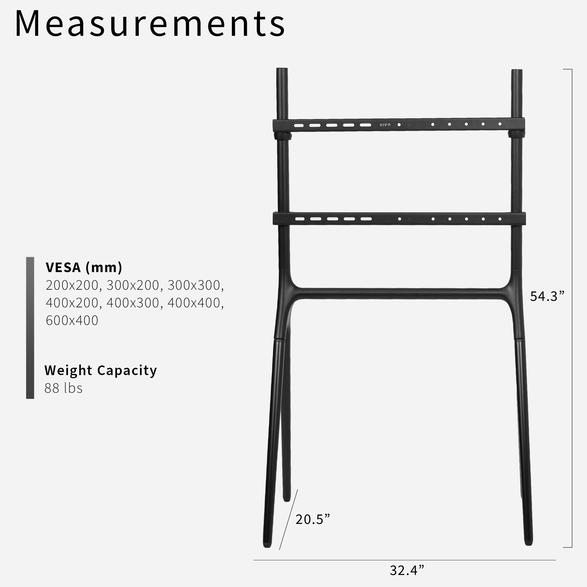 Adjustable Easel TV Stand for 49 to 70 Inch Flat Screen TVs - Perfect for Living Room, Bedroom & Home Theater Setup