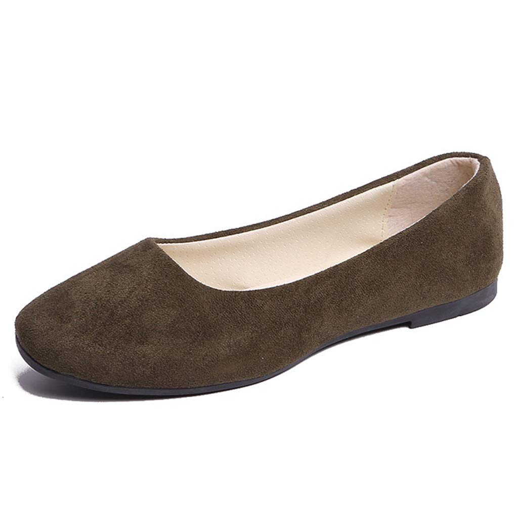 JYSwoshee Women's Comfortable Wide Ballet Flats - Square Toe Slip-On Loafers for Work, Casual & Dressy Outfits | Low Heel Fashion Shoes in Multiple Colors | Perfect for Office, Travel & Everyday Wear