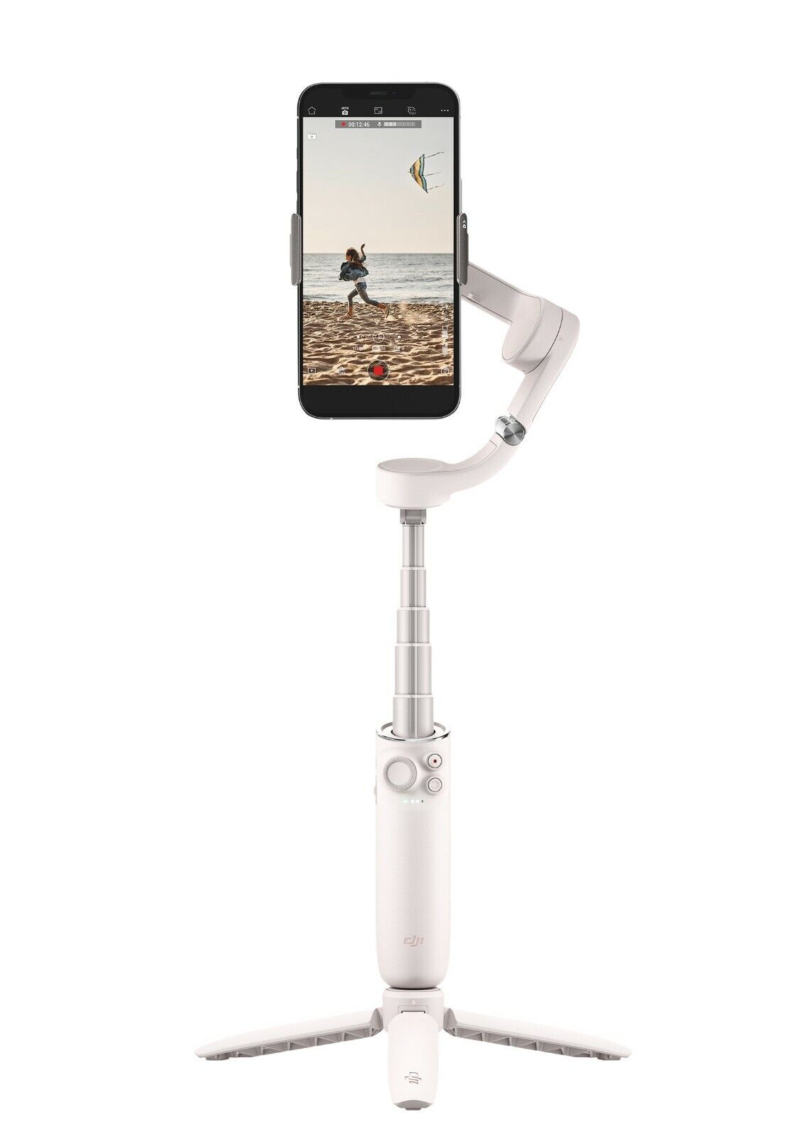 Refurbished DJI OM 5 Smartphone Gimbal Stabilizer - White | Compact 3-Axis Stabilization for Vlogging, Travel & Content Creation