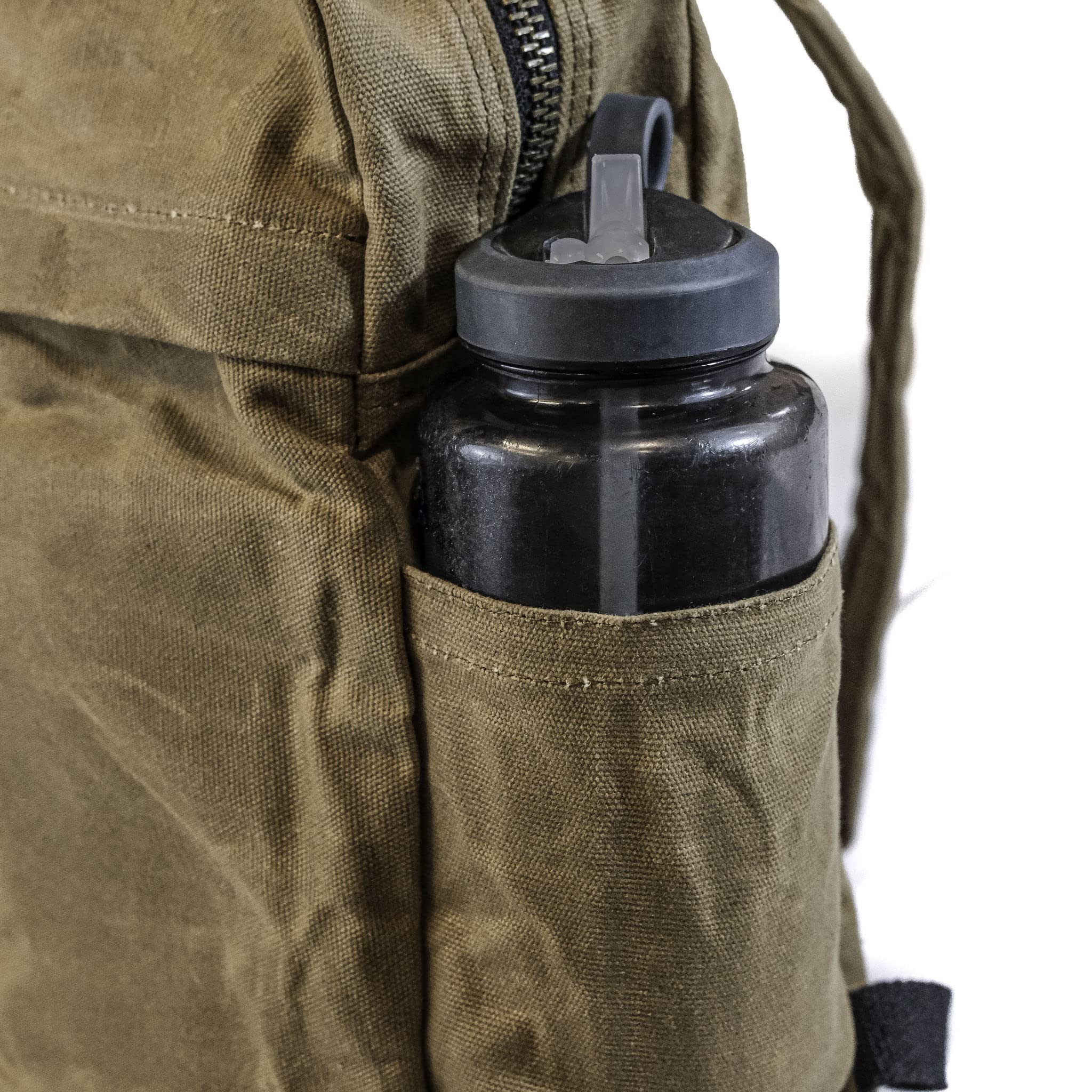 Durable Waxed Canvas Backpack for Men & Women - Waterproof Laptop Backpack with Spacious Compartment - Perfect for Work, Travel, Hiking & Daily Commute - Stylish & Functional Rucksack for Professionals & Students
