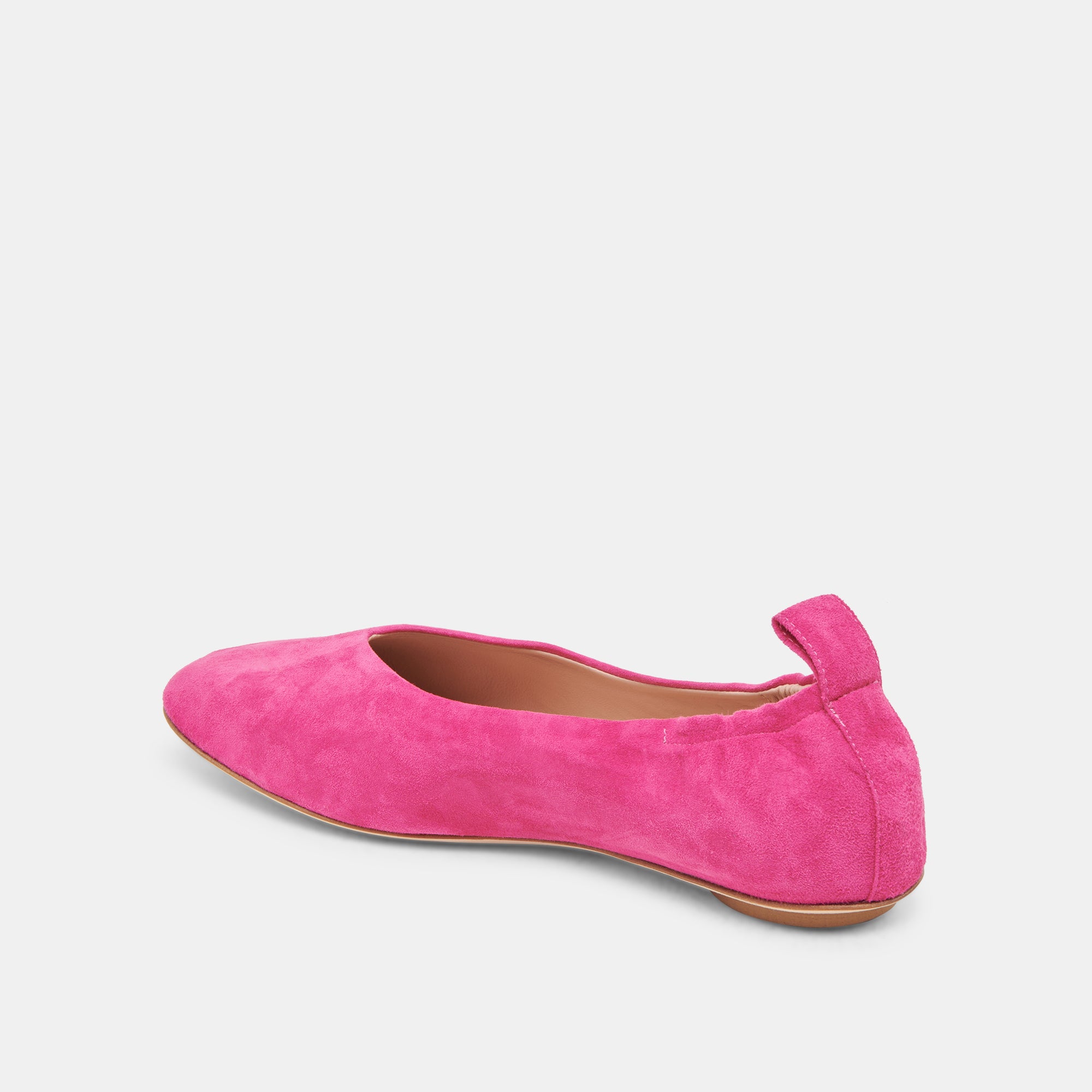 VINNIE Women's Ballet Flats - Fuchsia Suede Comfortable Slip-On Shoes for Casual Wear, Office & Daily Outfits