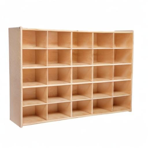 Contender 25 Cubby Birch Plywood Storage Cabinet - Greenguard Gold Certified Organizer for Office, Homeschool, Toys, Books & Craft Supplies | Perfect for Classroom Organization, Playroom Storage & Home Office Decor