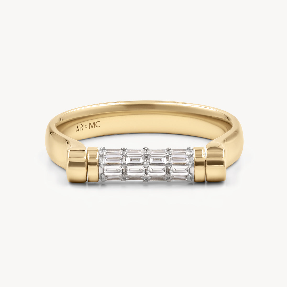 Tusk Baguette Flip Ring - Elegant Stackable Gold Plated Ring for Women | Perfect for Everyday Wear, Parties & Gifts