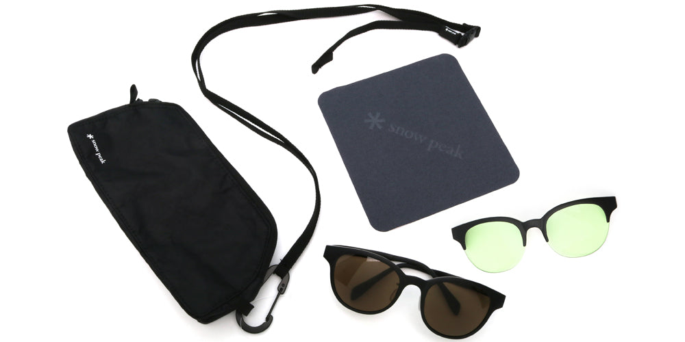 JINS x Snow Peak Day and Night 003 Sunglasses - Lightweight Polarized UV Protection for Outdoor Activities, Hiking, and Travel
