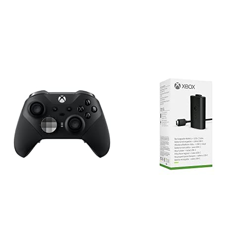 Xbox Elite Series 2 Wireless Controller with Play & Charge Kit - Premium Gaming Controller for Xbox Series X|S, PC & Mobile - Perfect for Competitive Gaming & Long Play Sessions