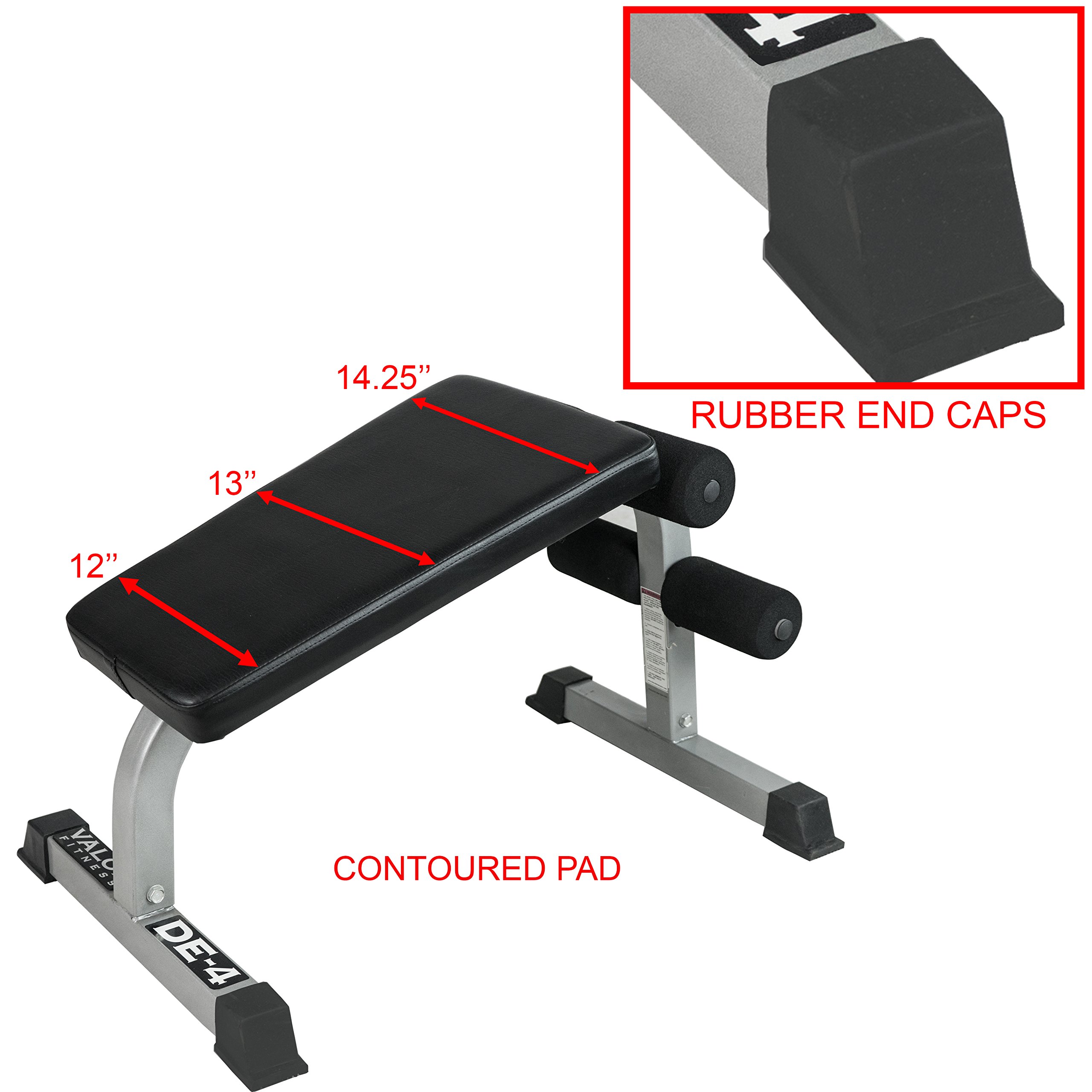 Valor Fitness Adjustable Decline Sit Up Bench & Ab Slant Board - Abdominal Crunch Machine for Core Strength Training, Home Gym Equipment - Perfect for Home Workouts, Ab Exercises & Full-Body Fitness