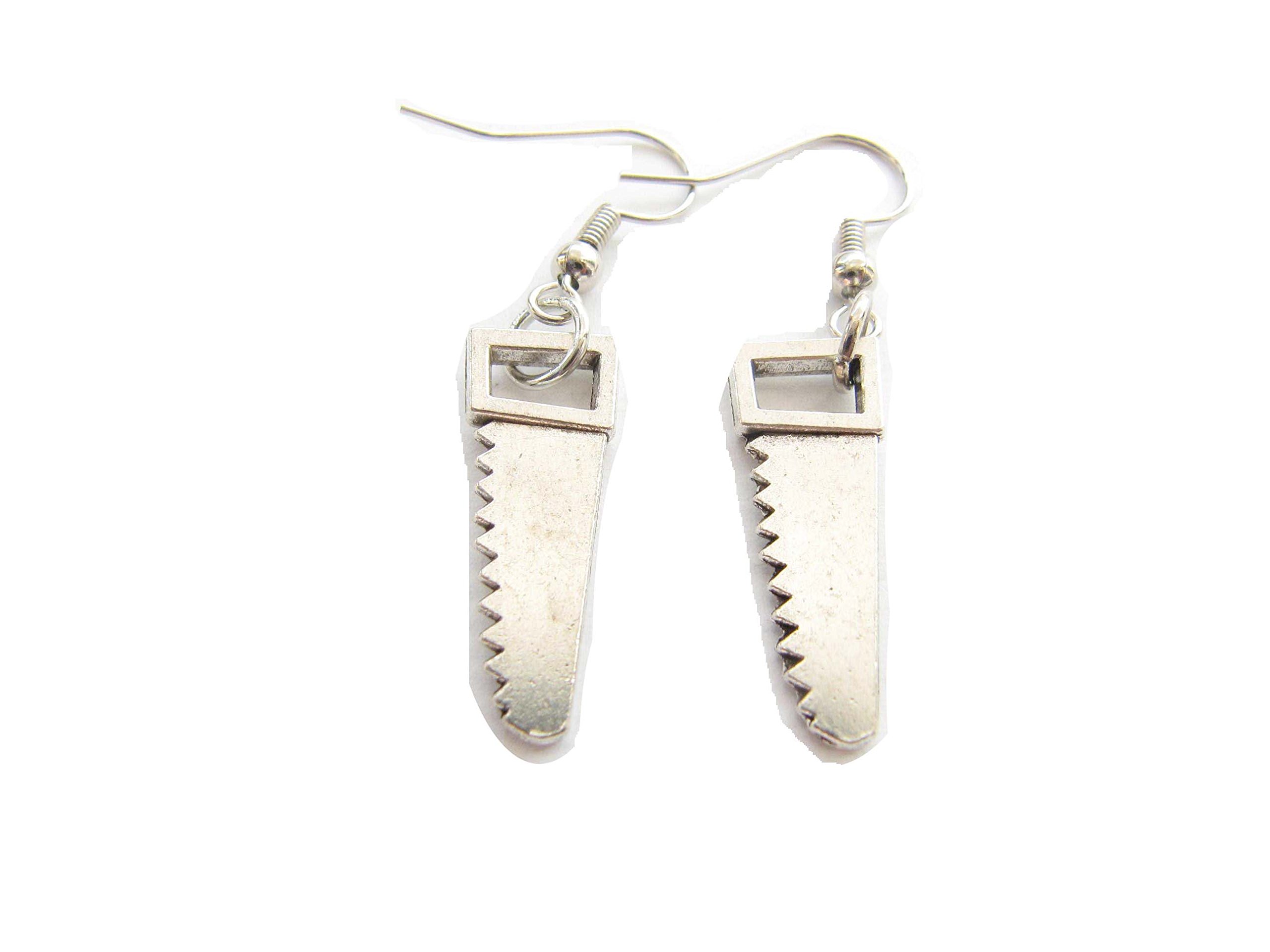 Hammer, Pliers, Wrench, Screwdriver, Hacksaw, Shovel Earrings - Unique Tool Jewelry for Women & Men - Perfect DIY & Construction Worker Gift - Wear for Work, Cosplay & Everyday Fashion