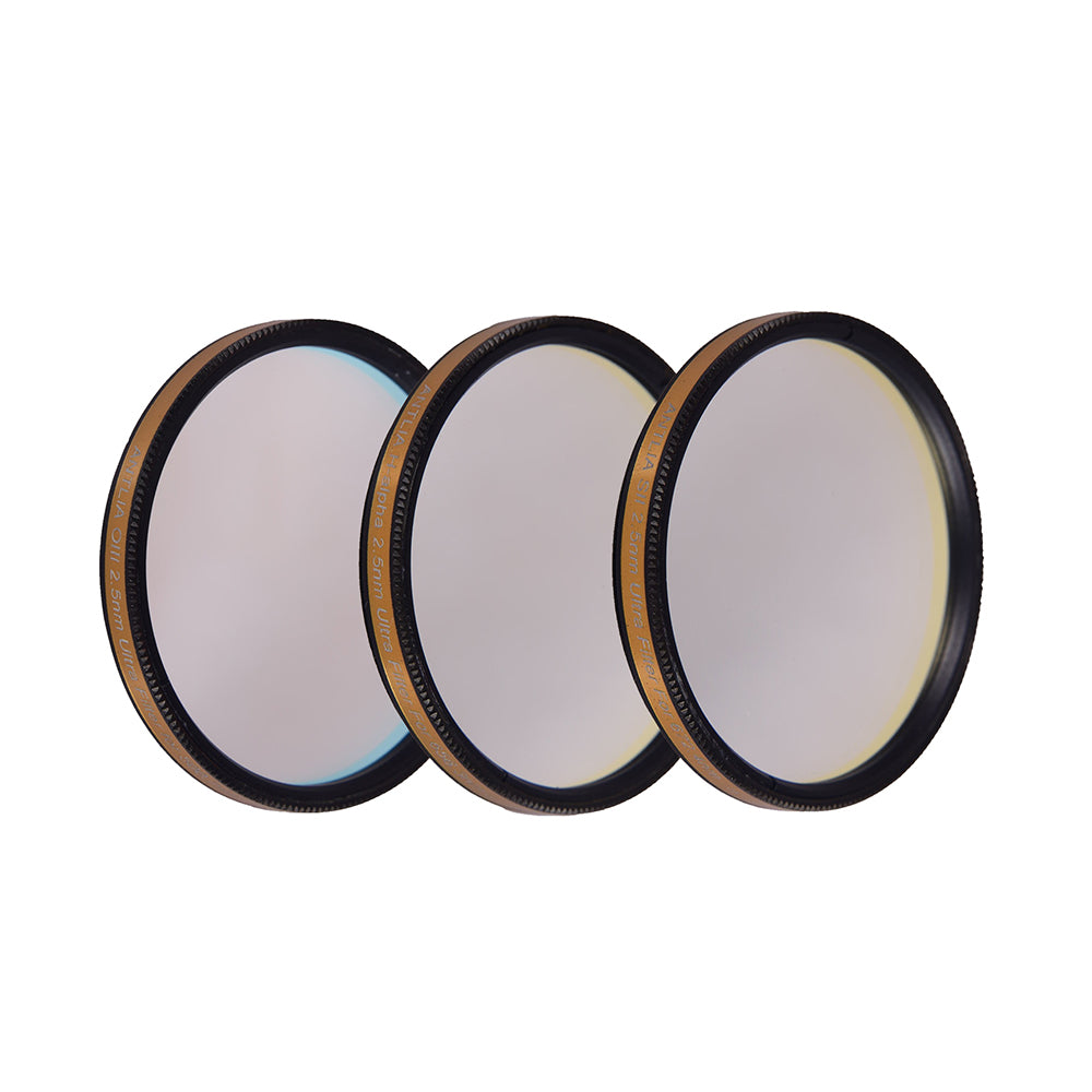 Antlia SHO (S II, H Alpha & O III) 2.5nm Narrowband Ultra Filter Set - 2 Mounted Filters for Astrophotography & Deep Space Imaging