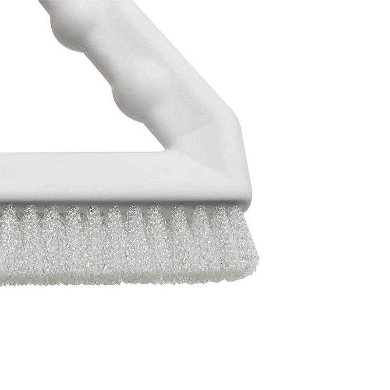 Carlisle Grout Brush - Heavy Duty Handheld Scrub Brush for Tile, Grout, and Bathroom Cleaning - Perfect for Shower, Kitchen, and Floor Cleaning (White)