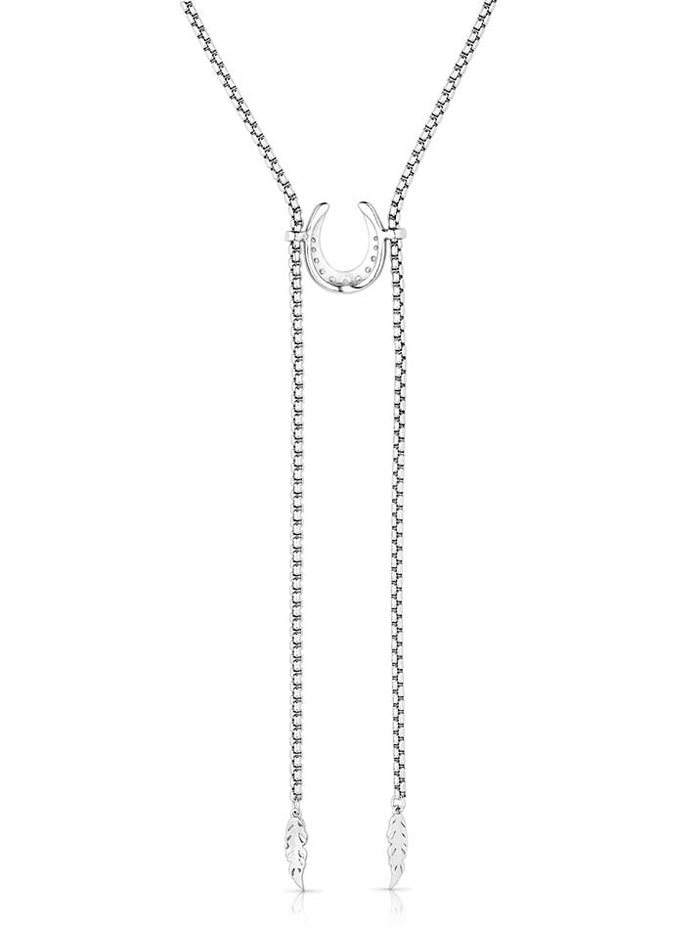 Montana Silversmiths NC6120 Women's Between Luck Necklace in Sterling Silver - Perfect for Everyday Wear, Gifts & Special Occasions