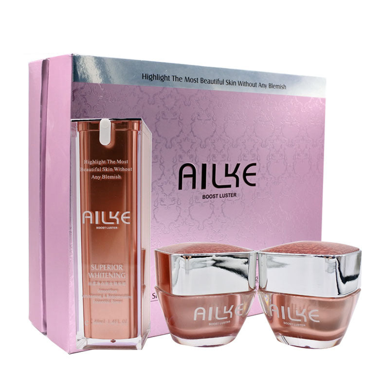 Silky Whitening Skin Care Set - Brightening Facial Cream & Serum for Glowing Skin - Perfect for Daily Skincare Routine & Nighttime Use