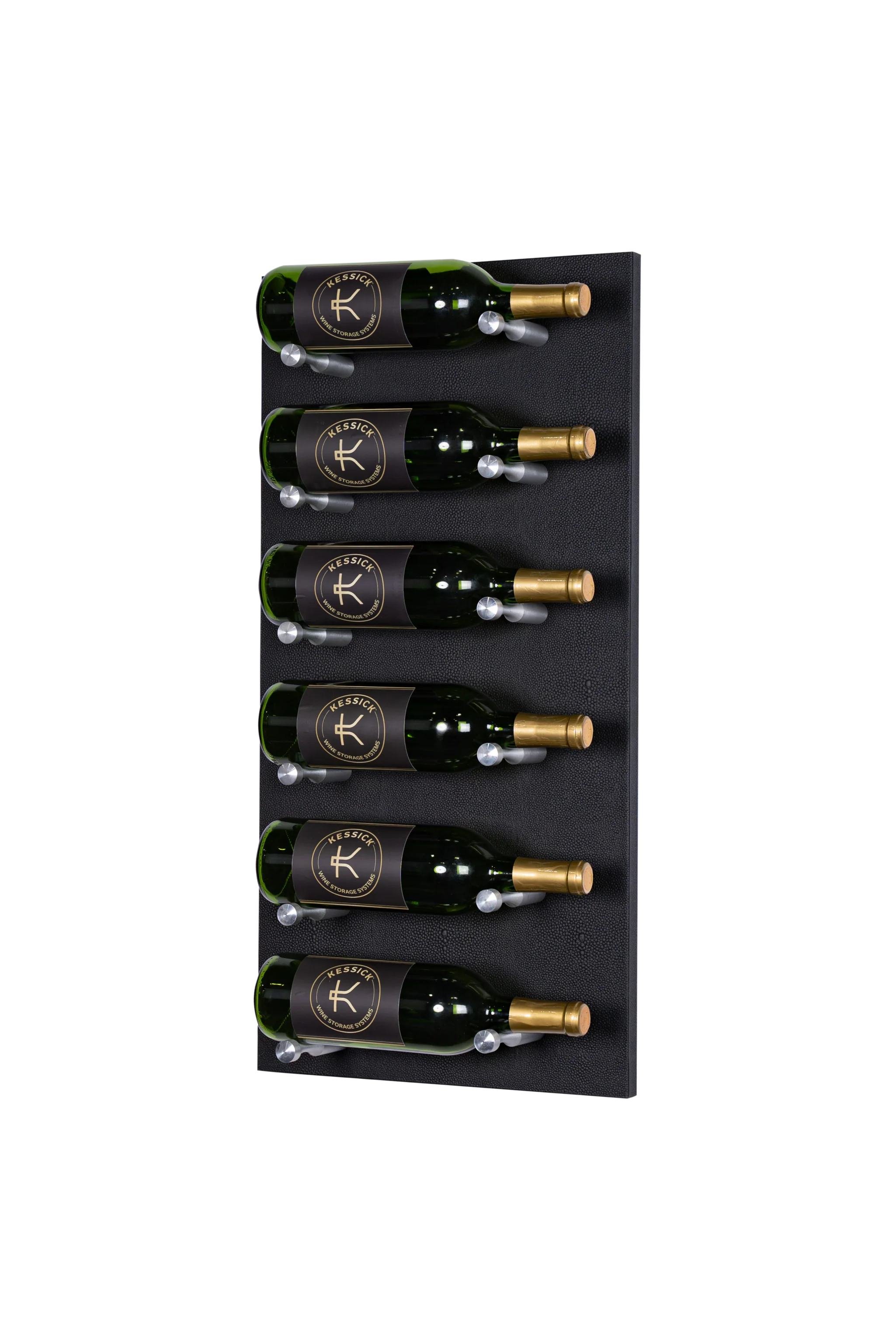 Kessick Wine as Art 14 x 28 Vertical Leather Panel Wine Rack - Stylish Wall Mounted Wine Storage for Home Bar, Kitchen, or Dining Room Decor
