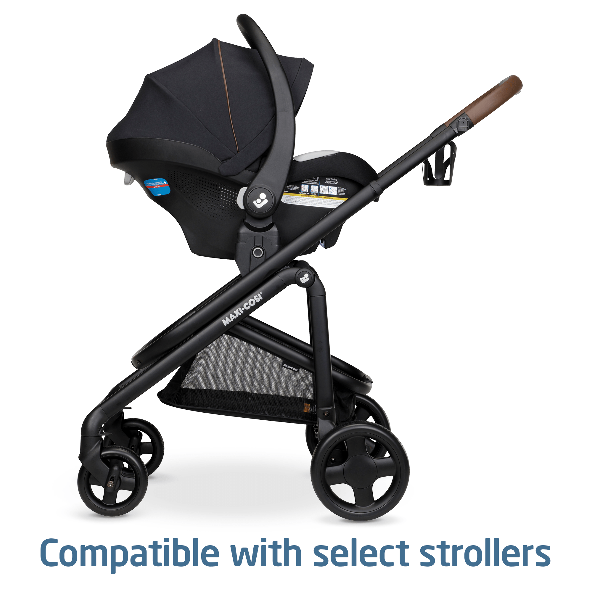 Maxi Cosi Mico Luxe Infant Car Seat with Vegan Leather Grip - Premium Baby Safety Car Seat for Newborns - Perfect for Travel, Shopping & Family Outings