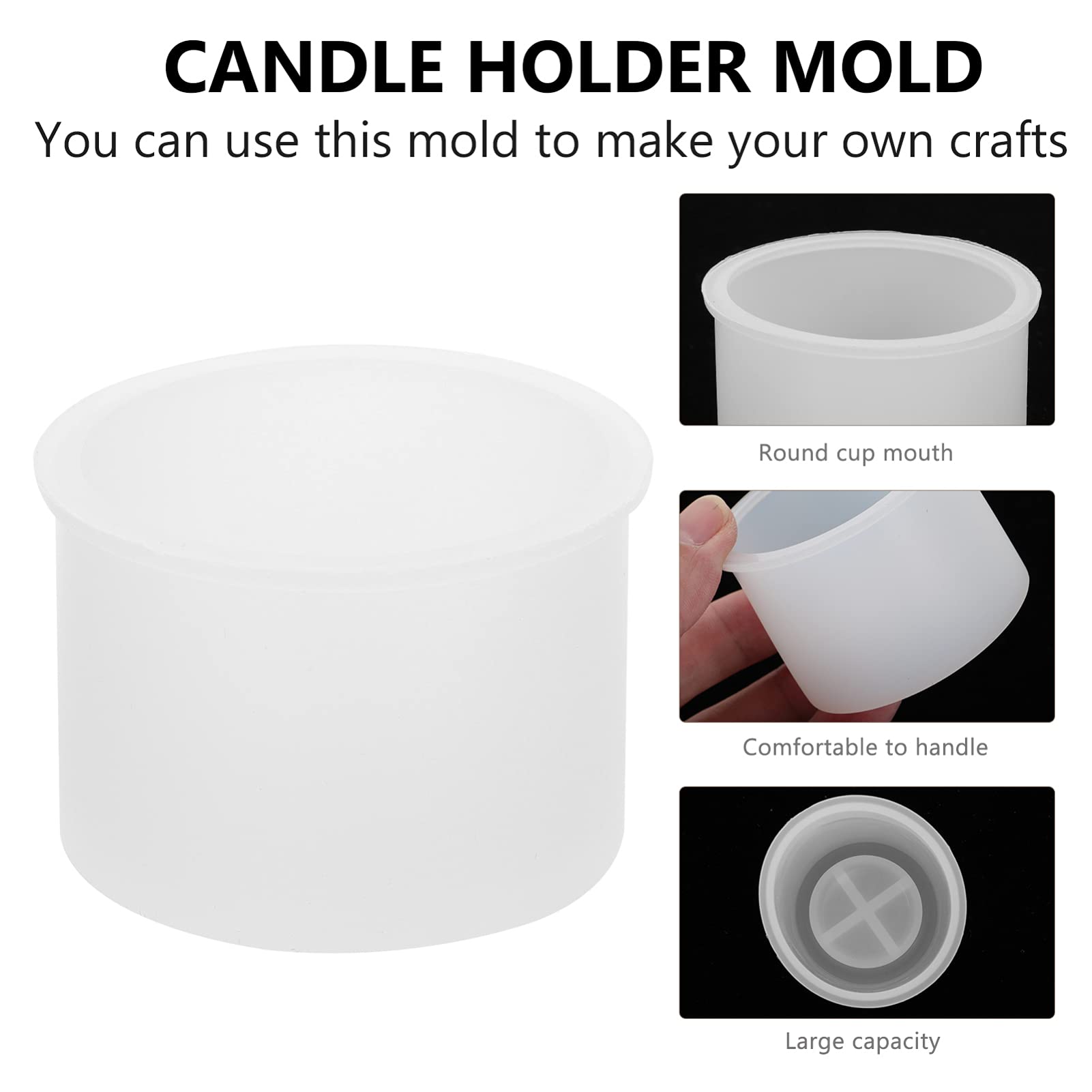 Premium Silicone Candle Molds for DIY Candles, Soap, Chocolate & Fondant - Reusable Candle Holder Molds for Handmade Crafts, Home Decor & Wedding Centerpieces