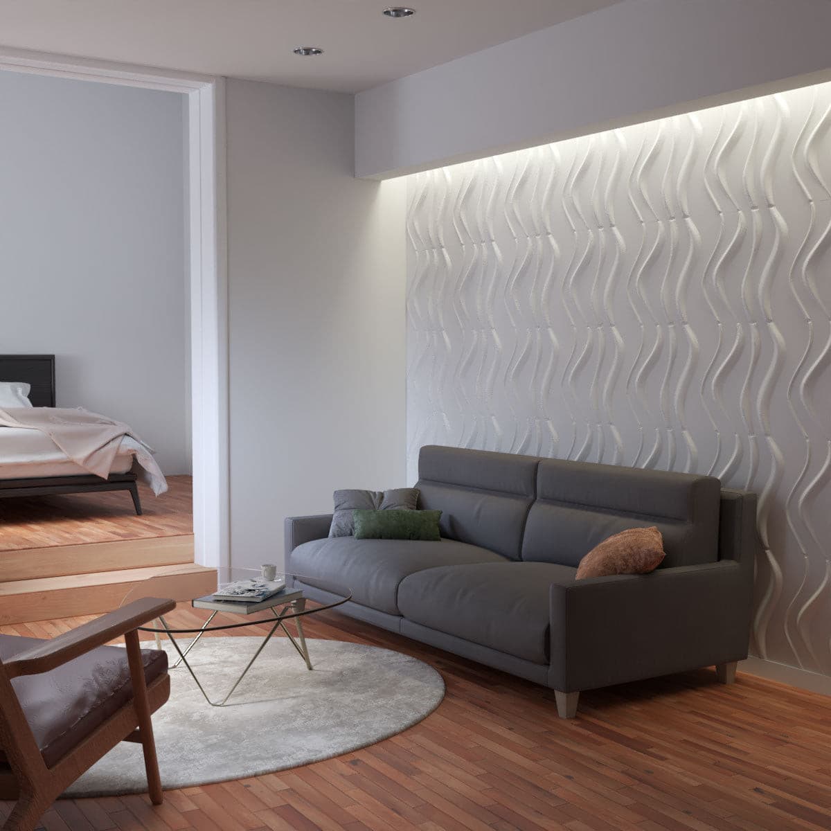 Wave Wall Panel - Modern 3D Acoustic Decorative Panels for Home & Office - Perfect for Living Room, Bedroom, and Commercial Spaces