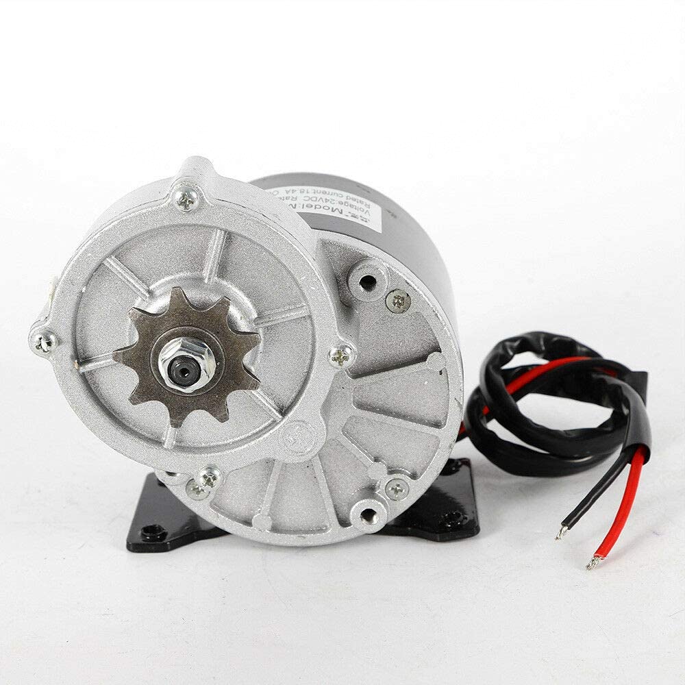 24V 350W MY1016Z3 Gear Reduction Electric Motor with 9T Sprocket - High Torque Brushless DC Motor for E-Bikes, Mini Bikes, Scooters & DIY Electric Vehicle Projects | Perfect for Commuting, Off-Road Adventures & Custom Builds
