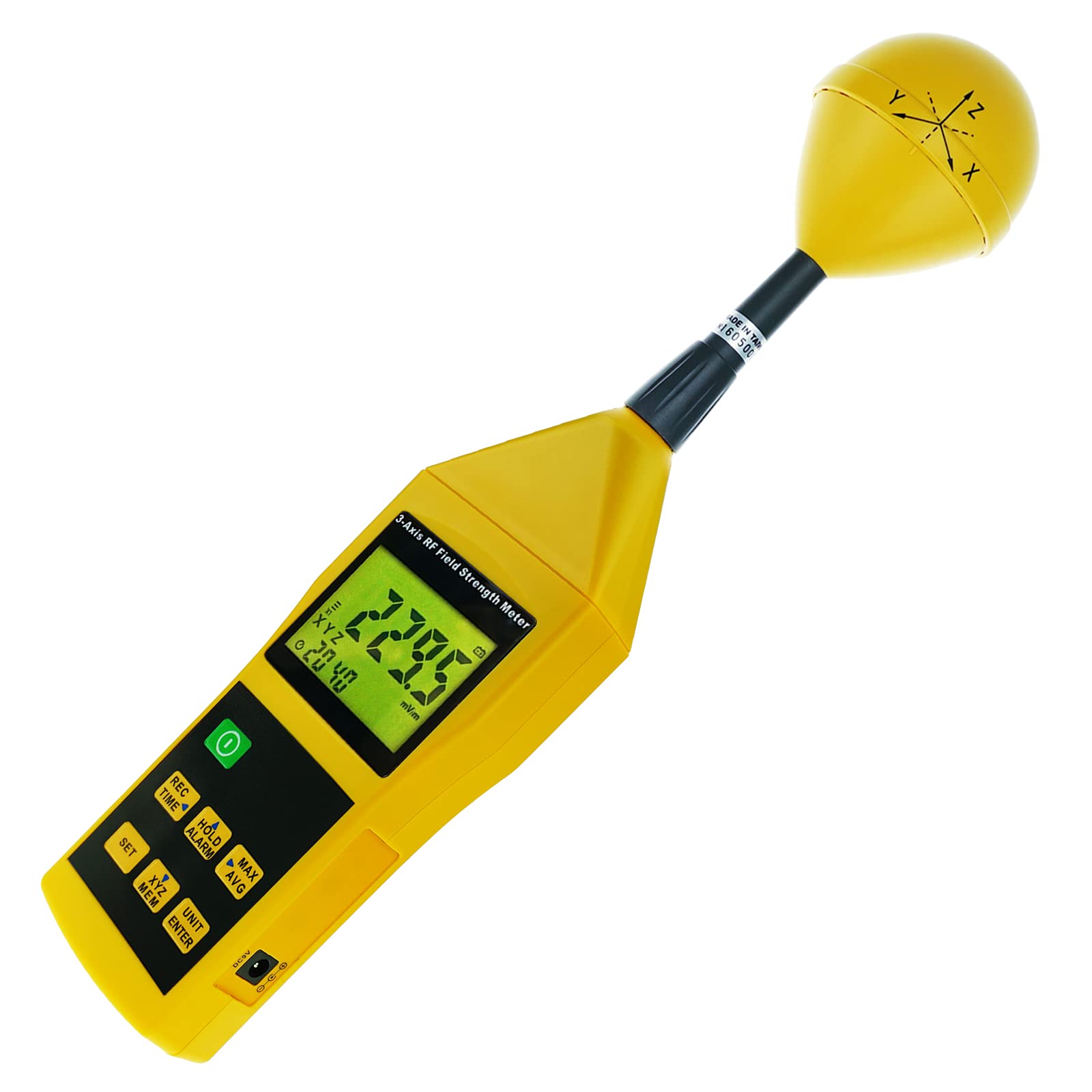 Triaxial RF Field Strength Meter - 10MHz to 8GHz Electromagnetic Radiation Detector with Alarm & Tripod Mount | Compact EMF Tester for Home, Office & Industrial Safety | Perfect for 5G, WiFi, and Cell Tower Radiation Testing